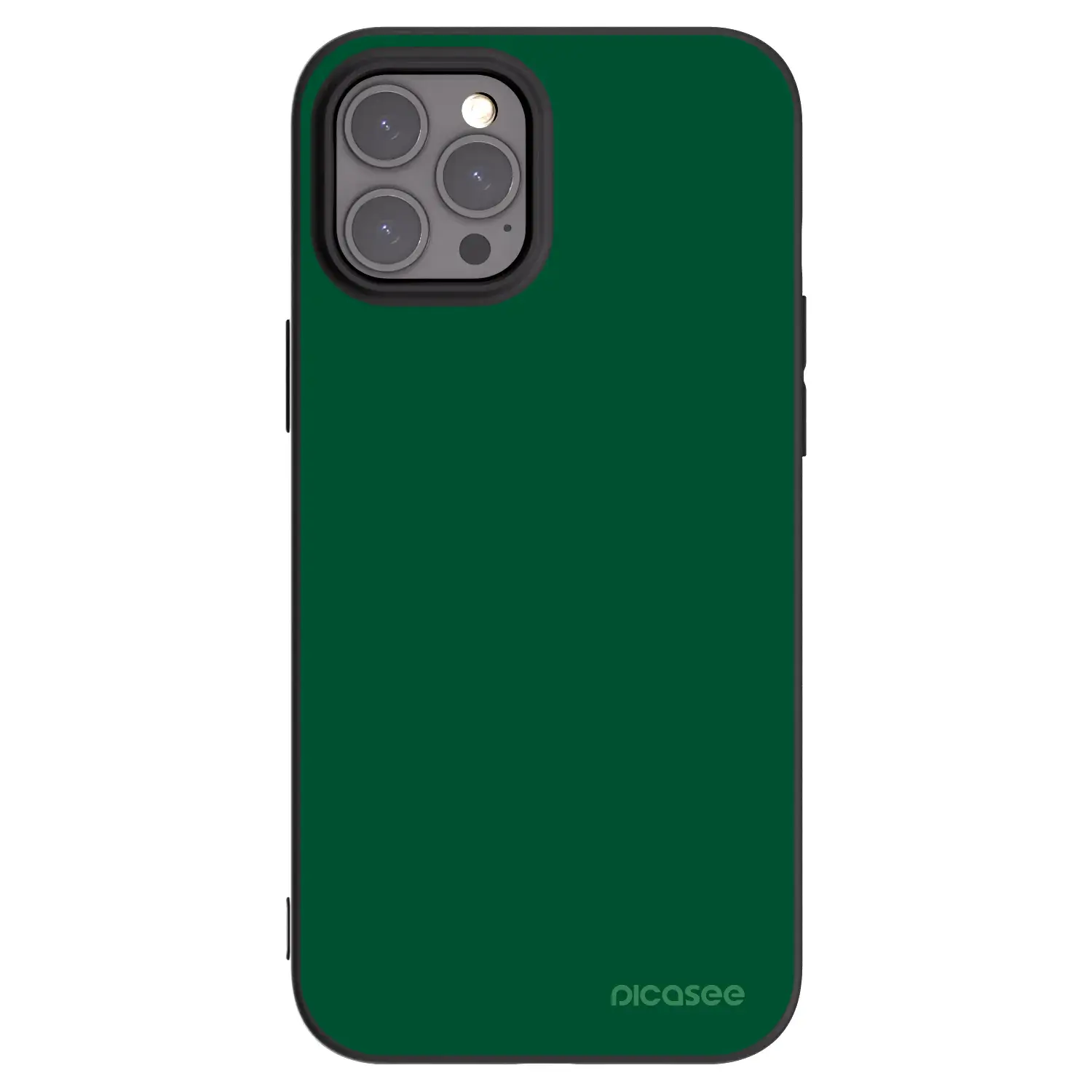 Silikonový černý obal pro Apple iPhone 12 Pro Max - Green Gleam