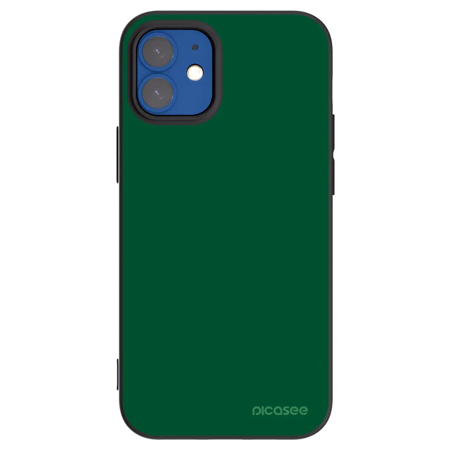 Silikonový černý obal pro Apple iPhone 12 mini - Green Gleam