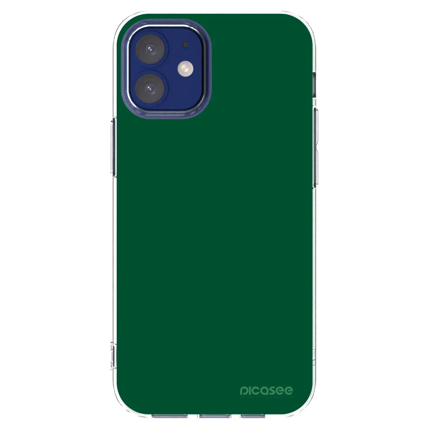Silikonový průhledný obal pro Apple iPhone 12 mini - Green Gleam