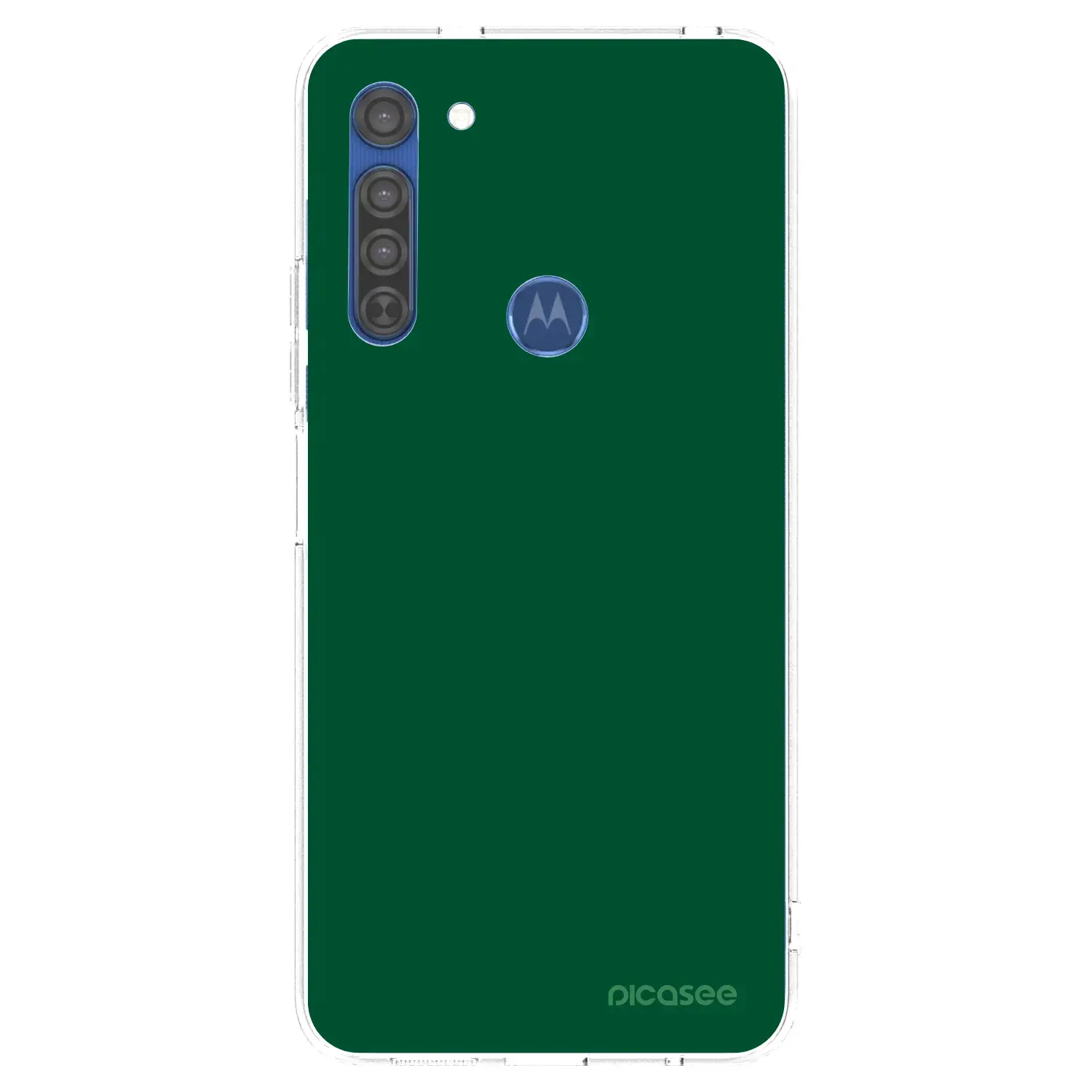 Silikonový průhledný obal pro Motorola Moto G8 - Green Gleam