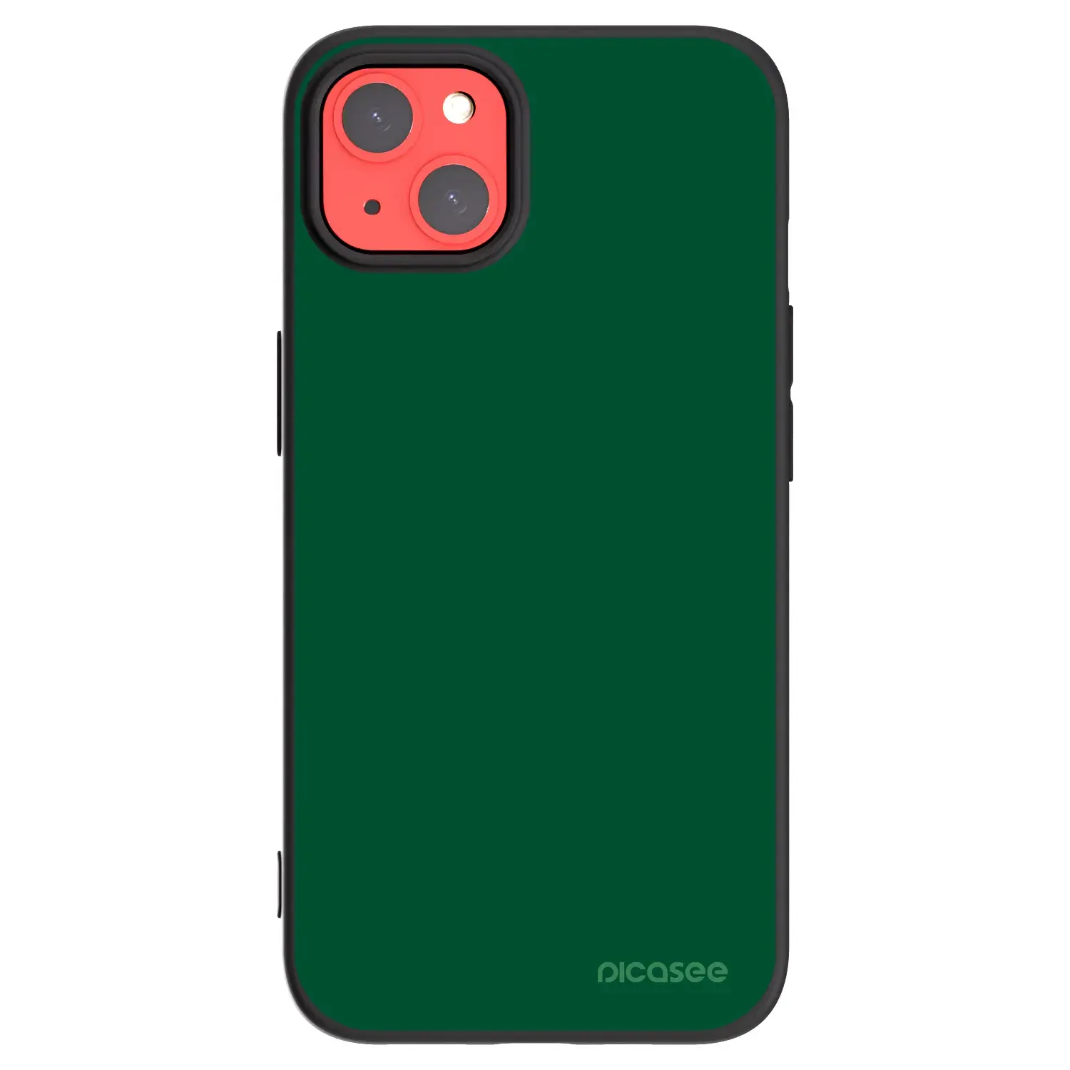 Silikonový černý obal pro Apple iPhone 13 - Green Gleam