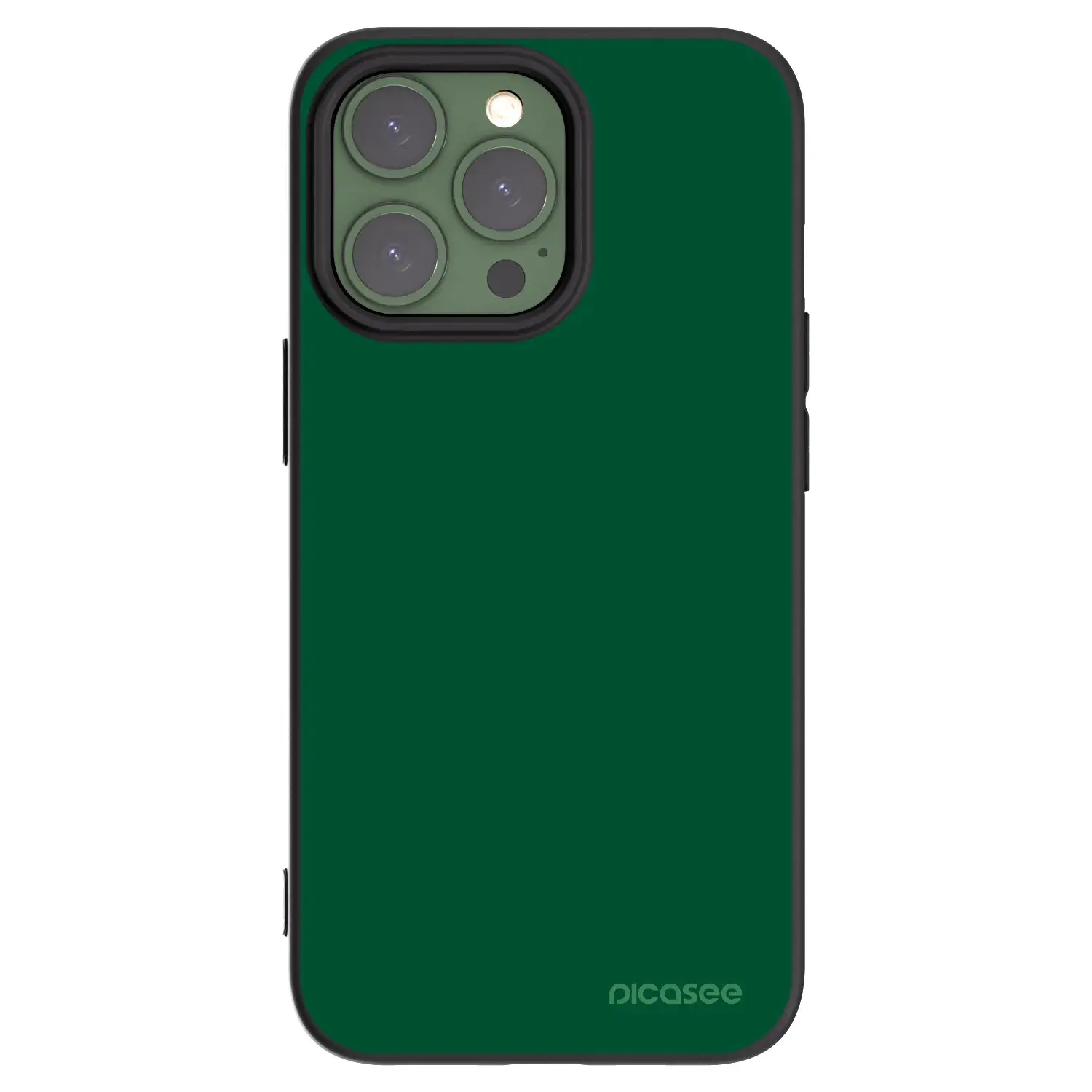 Silikonový černý obal pro Apple iPhone 13 Pro - Green Gleam
