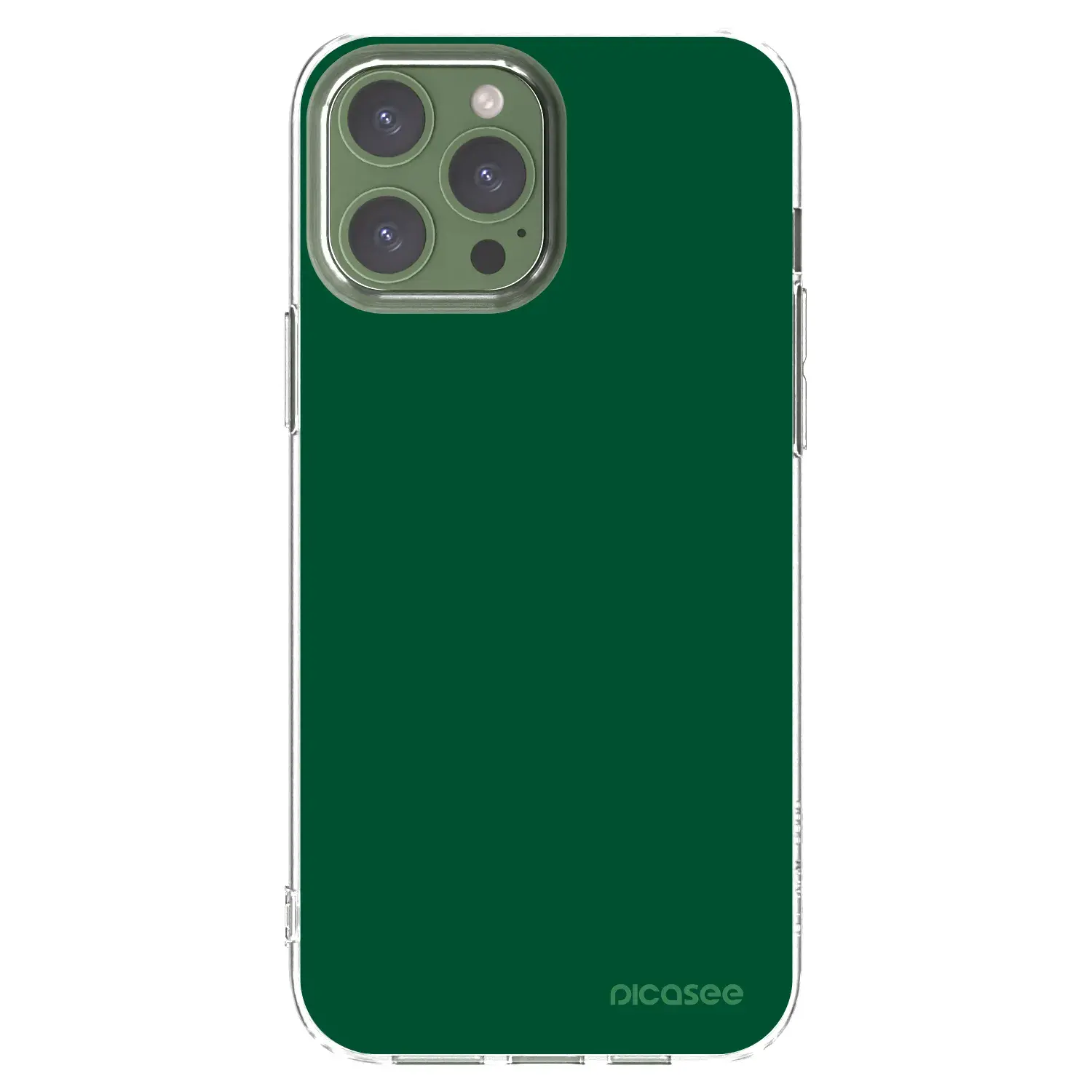 Silikonový průhledný obal pro Apple iPhone 13 Pro Max - Green Gleam