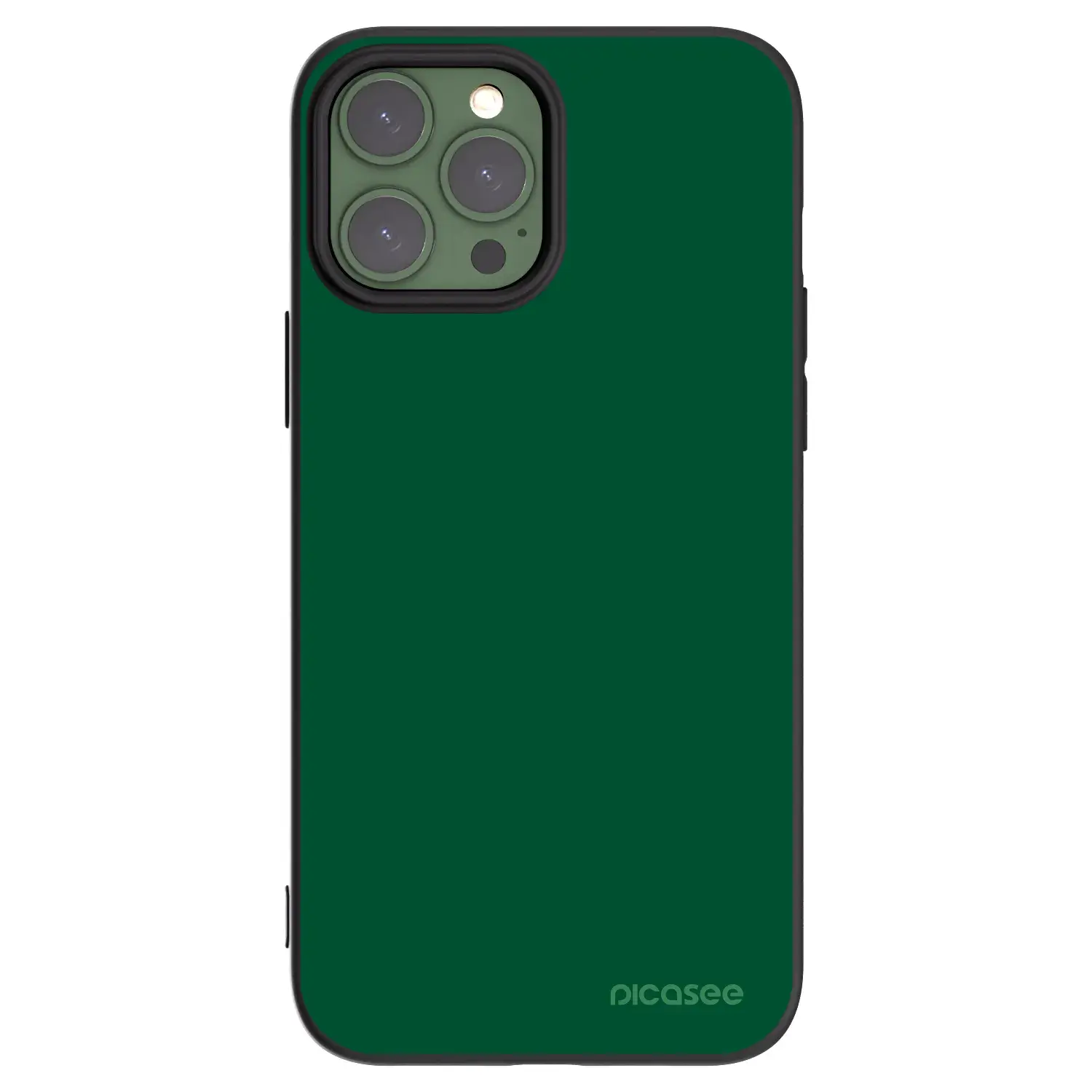Silikonový černý obal pro Apple iPhone 13 Pro Max - Green Gleam