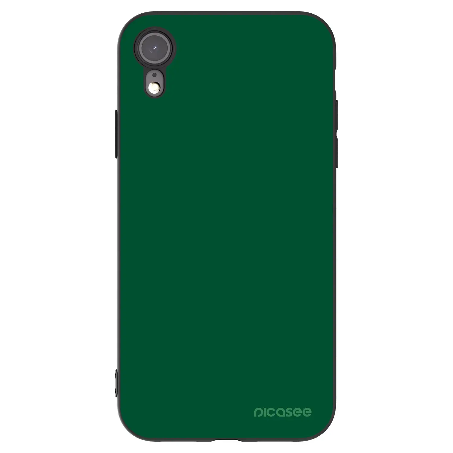 Silikonový černý obal pro Apple iPhone XR - Green Gleam