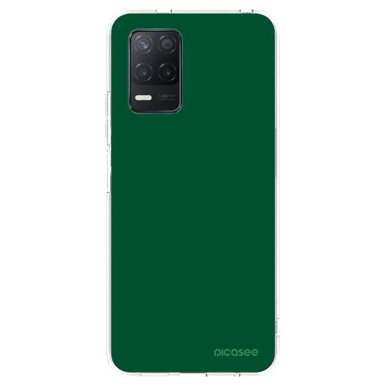 Silikonový průhledný obal pro Realme 8 5G - Green Gleam