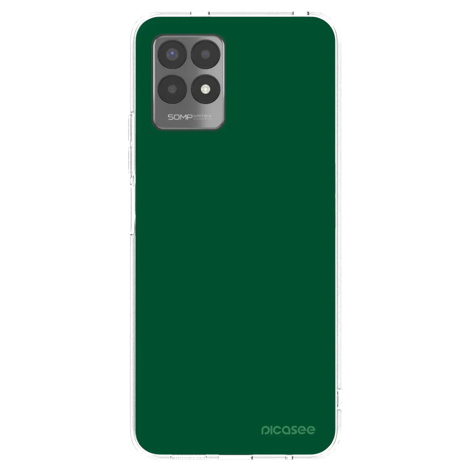 Silikonový průhledný obal pro Realme 8i - Green Gleam