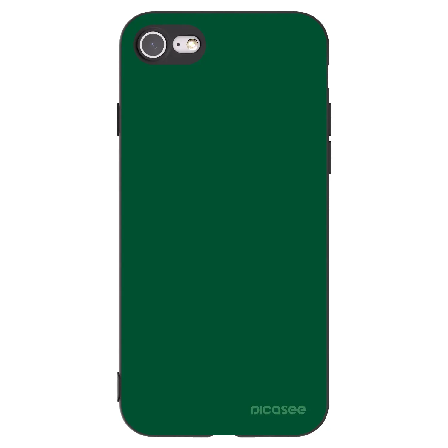 Silikonový černý obal pro Apple iPhone SE 2022 - Green Gleam