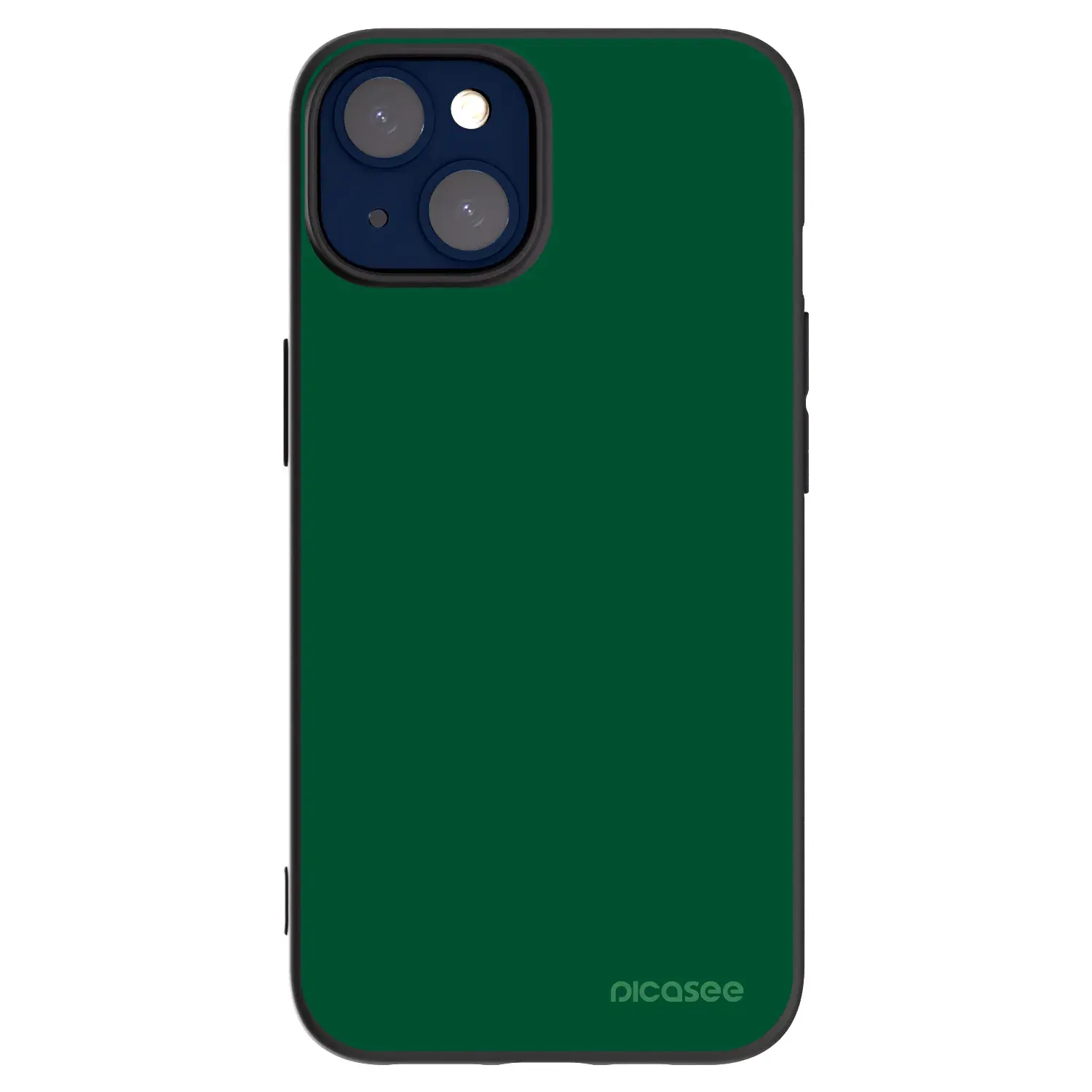 Silikonový černý obal pro Apple iPhone 14 - Green Gleam