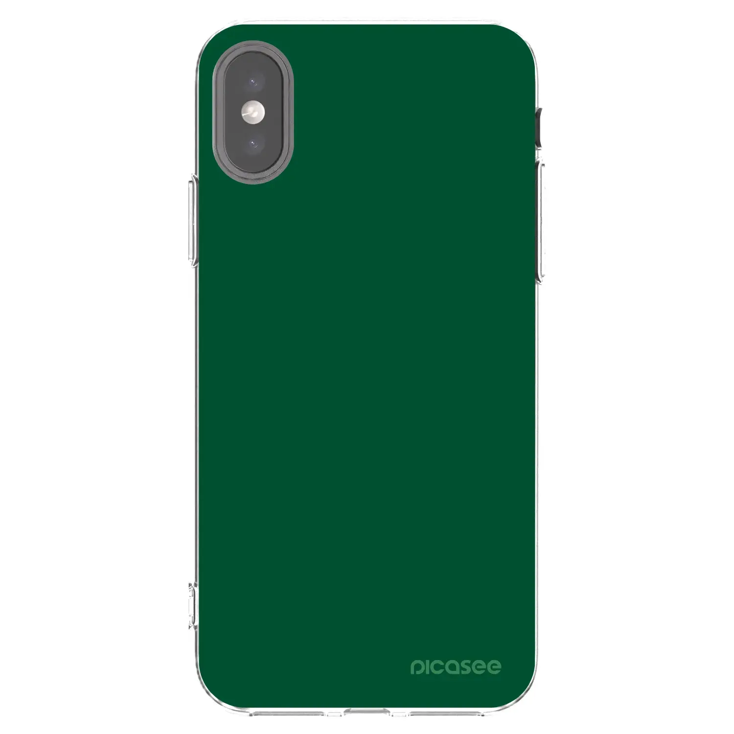 Silikonový průhledný obal pro Apple iPhone X/XS - Green Gleam