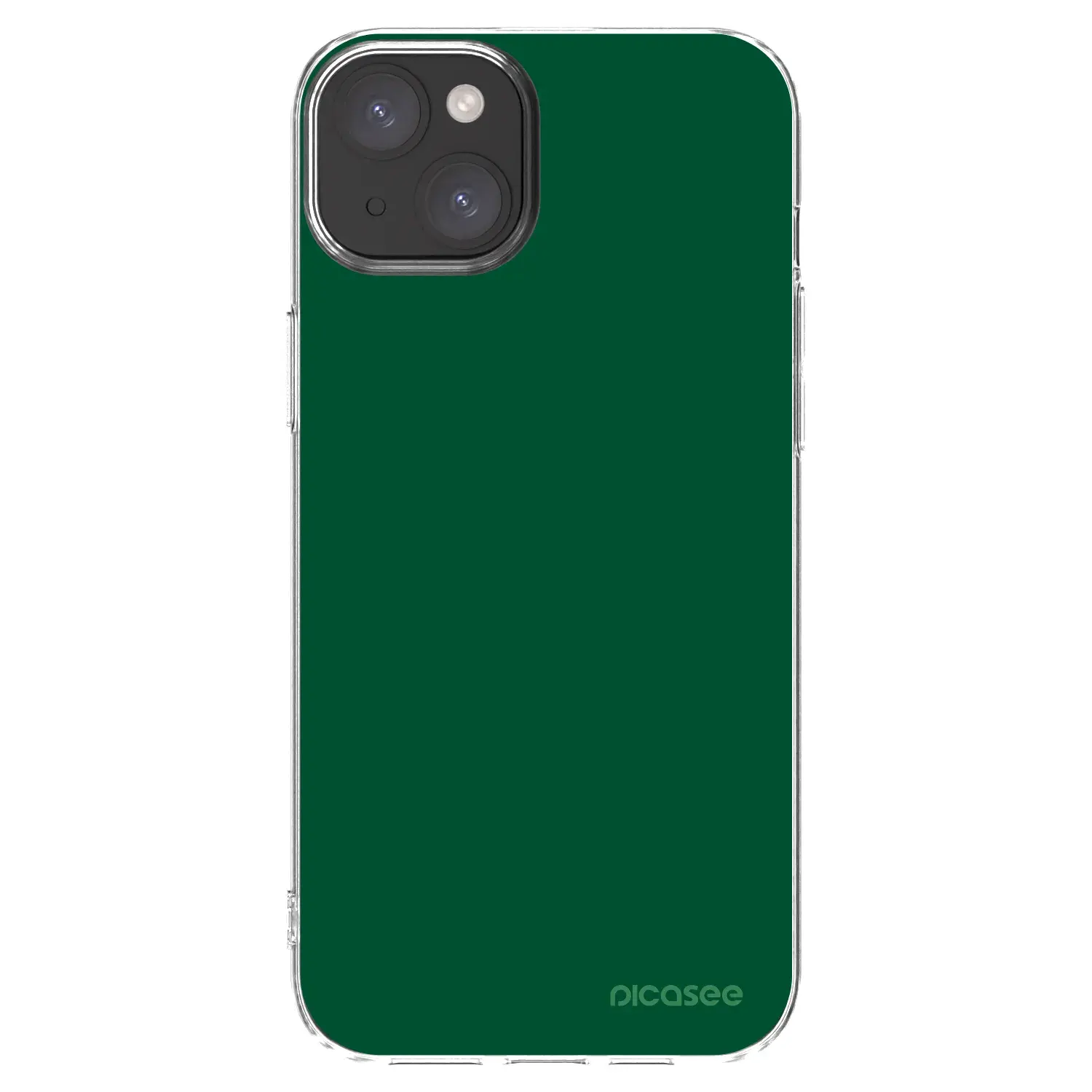 Silikonový průhledný obal pro Apple iPhone 15 Plus - Green Gleam