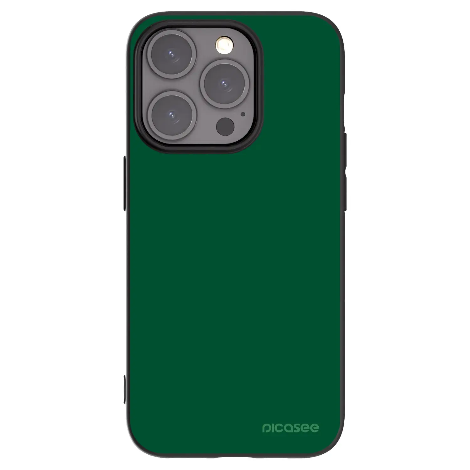 Silikonový černý obal pro Apple iPhone 15 Pro - Green Gleam