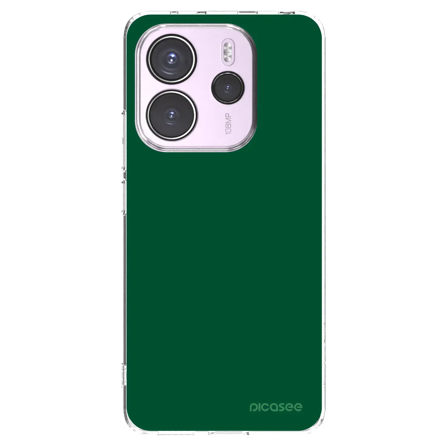 Silikonový průhledný obal pro Xiaomi Redmi Note 14 4G - Green Gleam