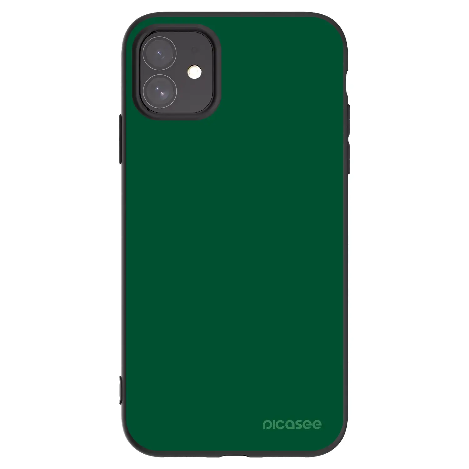 Silikonový černý obal pro Apple iPhone 11 - Green Gleam
