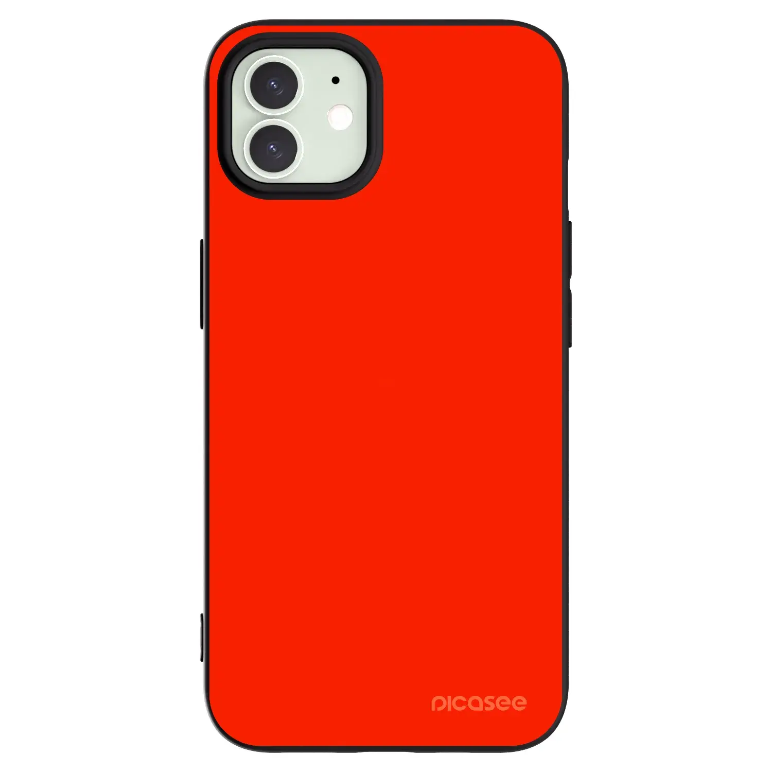 Silikonový černý obal pro Apple iPhone 12 Pro - Maranello Red
