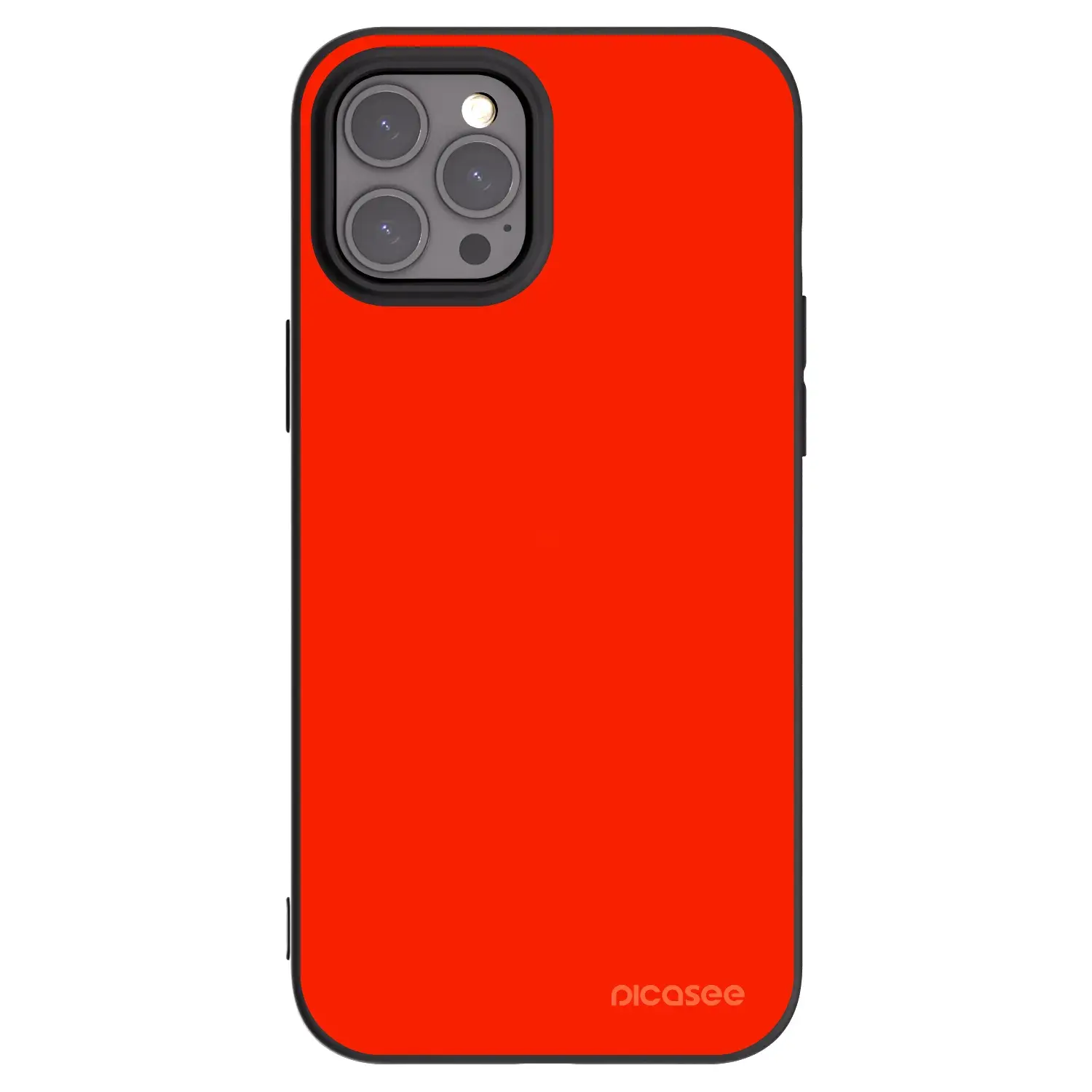 Silikonový černý obal pro Apple iPhone 12 Pro Max - Maranello Red