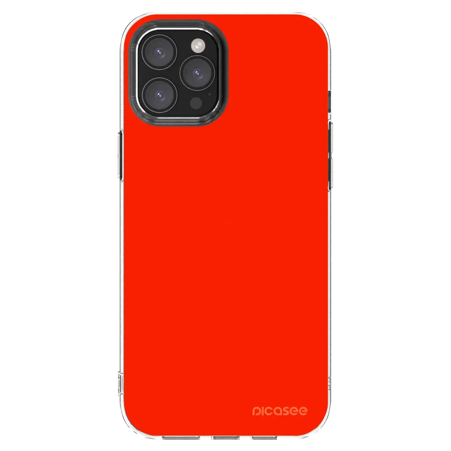 Silikonový průhledný obal pro Apple iPhone 12 Pro Max - Maranello Red
