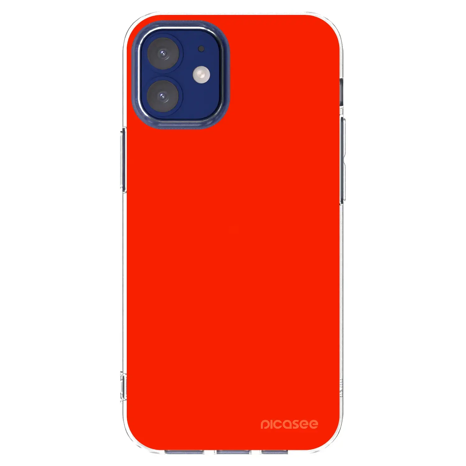 Silikonový průhledný obal pro Apple iPhone 12 mini - Maranello Red