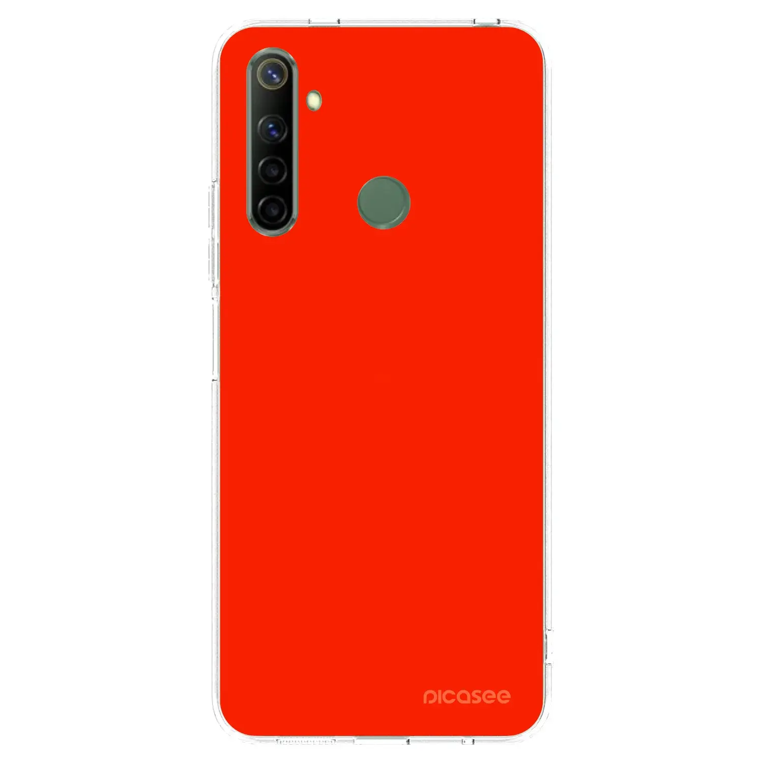 Silikonový průhledný obal pro Realme 6i - Maranello Red
