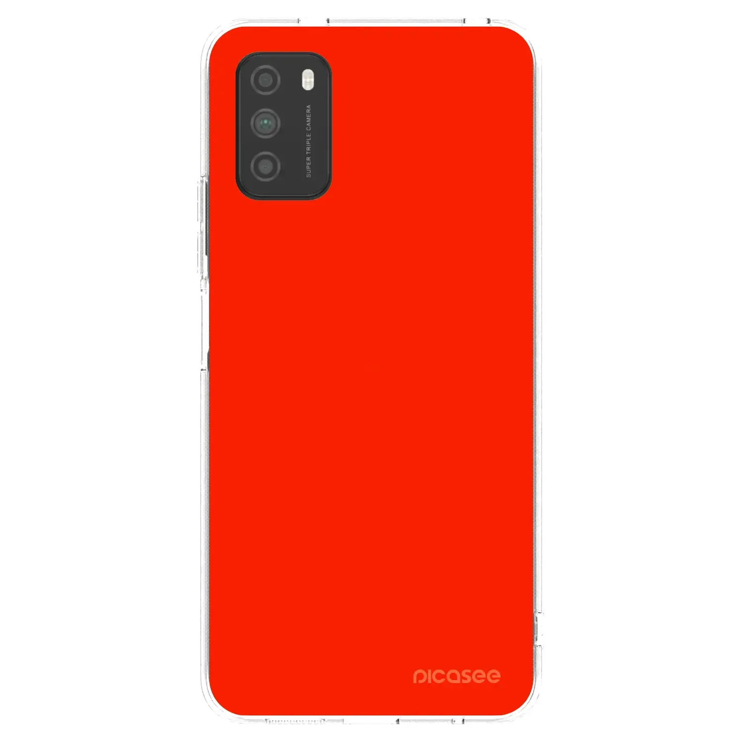 Silikonový průhledný obal pro Xiaomi Poco M3 - Maranello Red