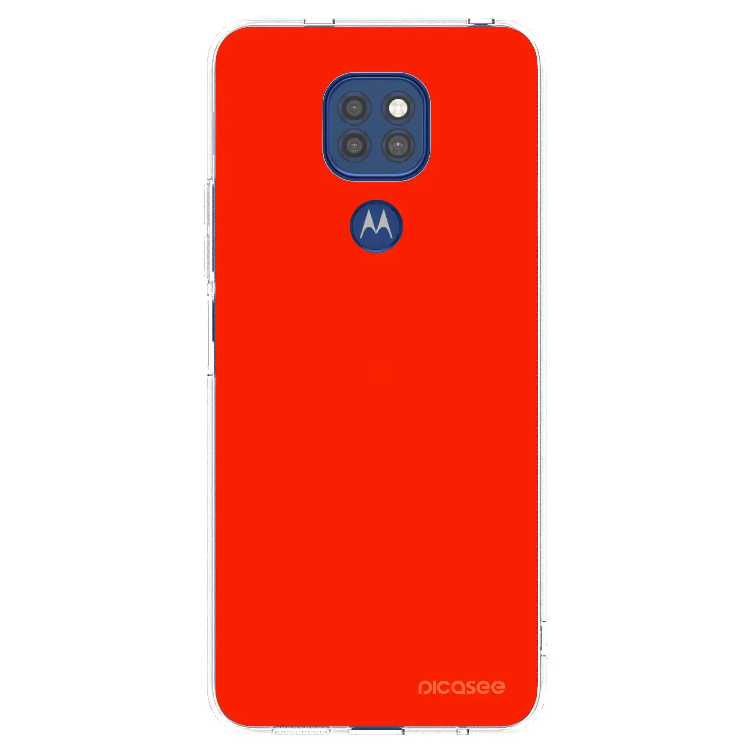 Silikonový průhledný obal pro Motorola Moto G9 Play - Maranello Red