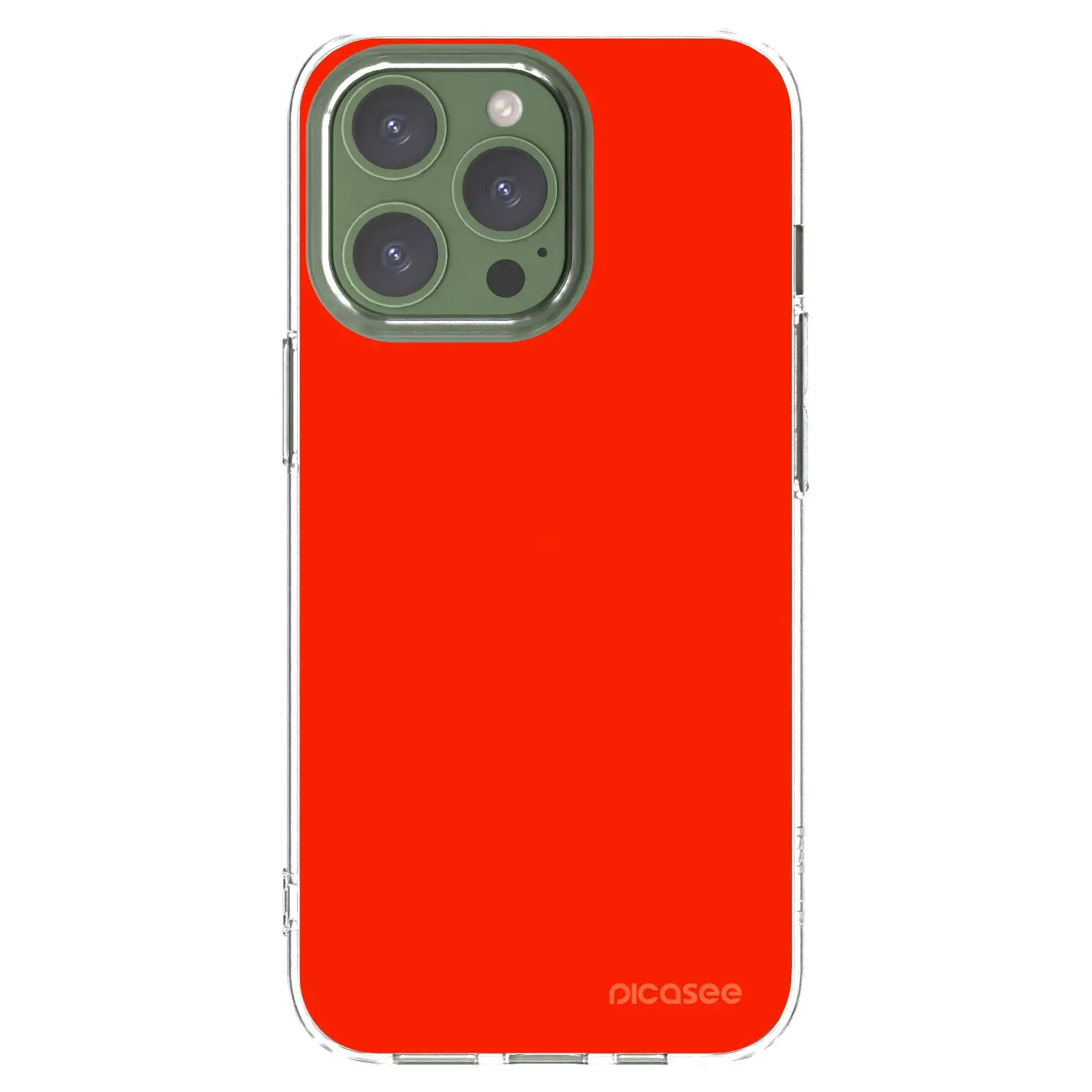 Silikonový průhledný obal pro Apple iPhone 13 Pro - Maranello Red
