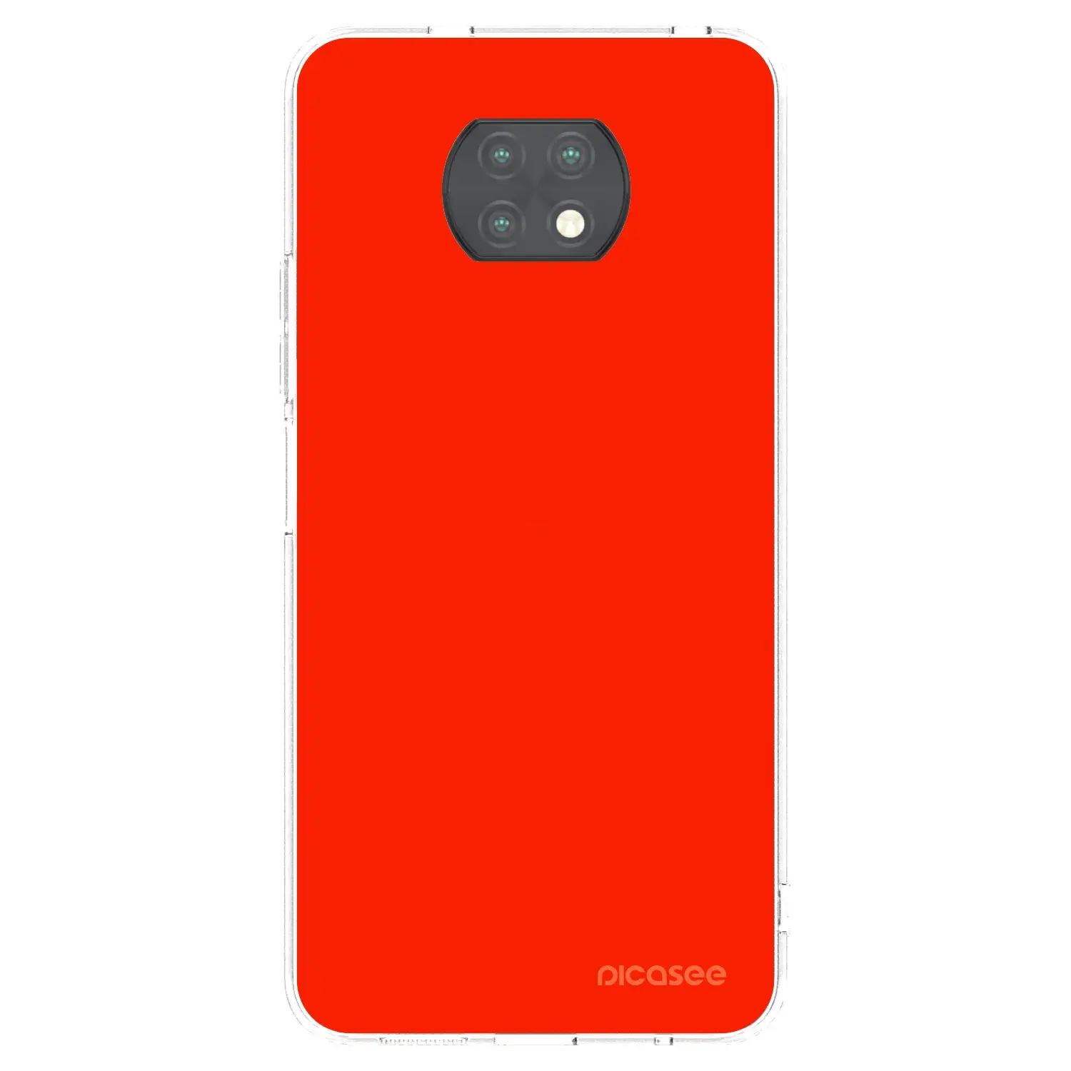 Silikonový průhledný obal pro Xiaomi Redmi Note 9T - Maranello Red