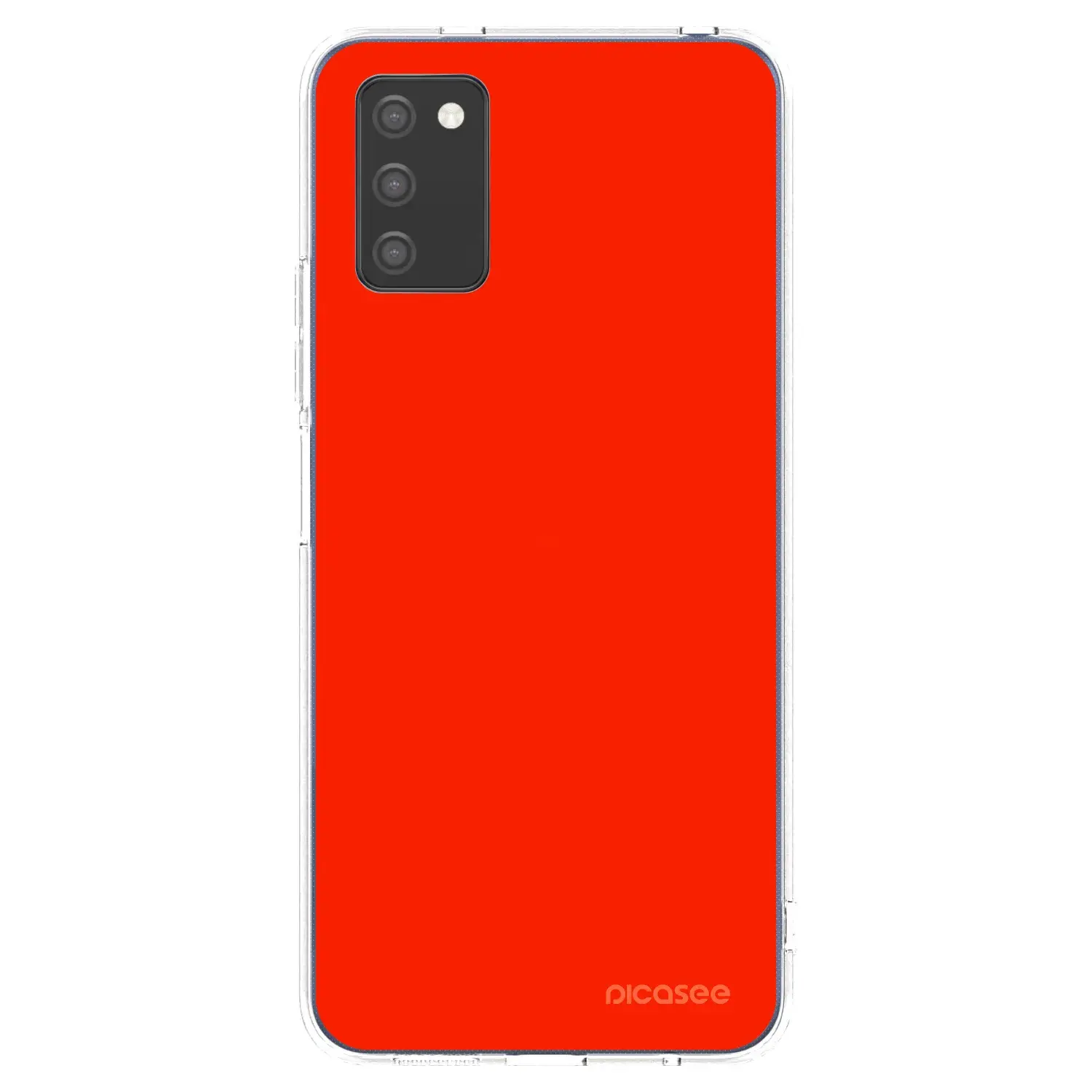 Silikonový průhledný obal pro Samsung Galaxy A03s A037G - Maranello Red