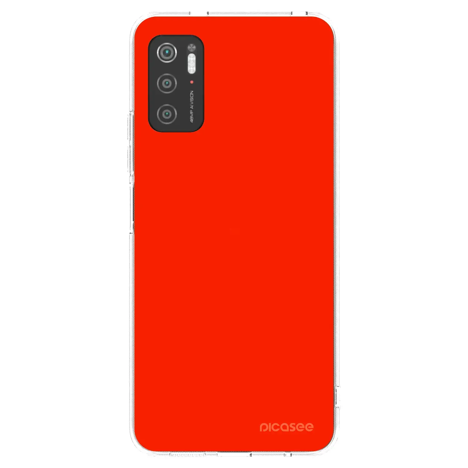 Silikonový průhledný obal pro Xiaomi Poco M3 Pro 5G - Maranello Red
