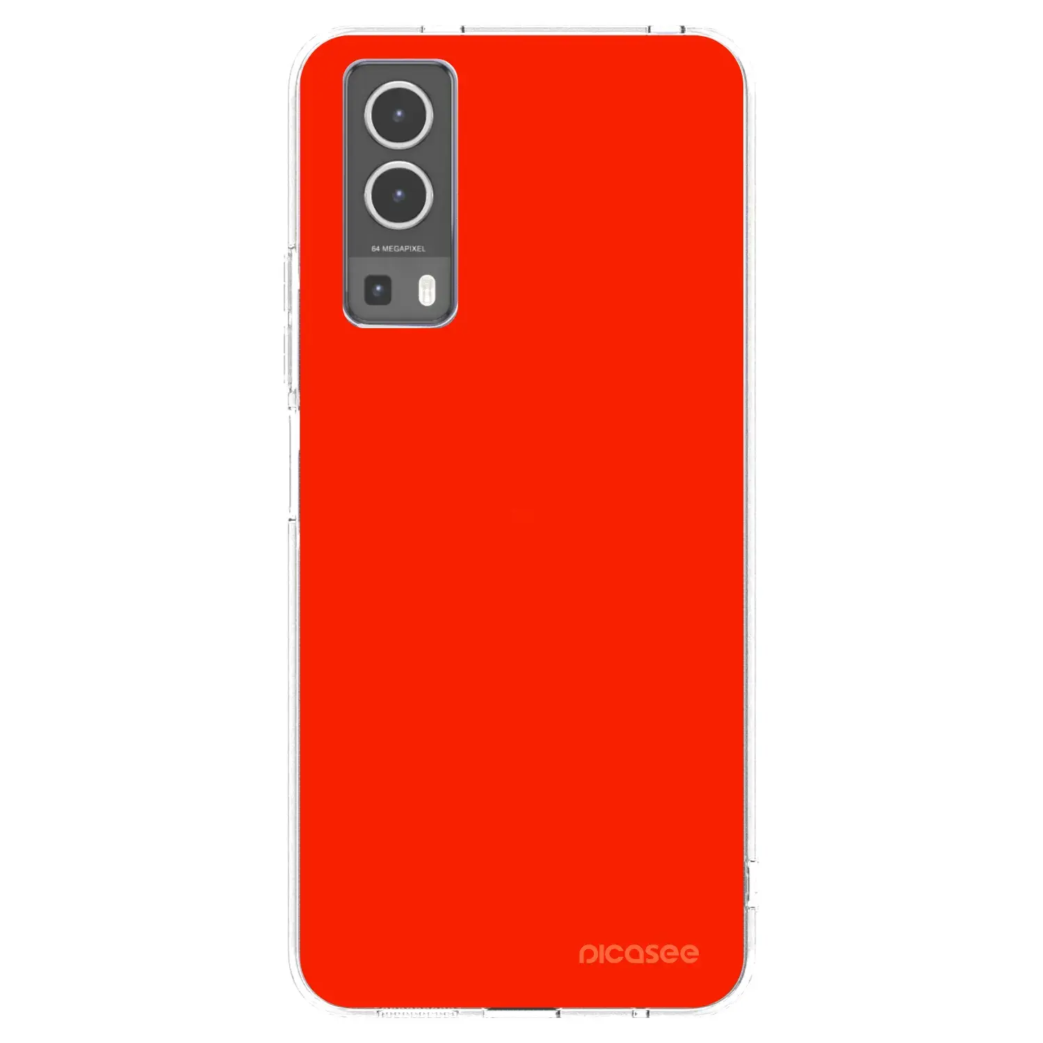 Silikonový průhledný obal pro Vivo Y72 5G - Maranello Red
