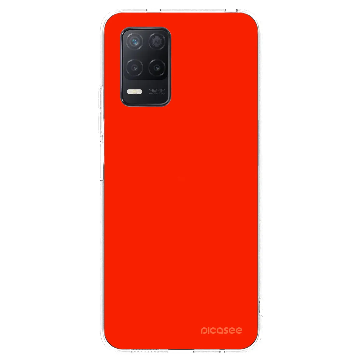 Silikonový průhledný obal pro Realme 8 5G - Maranello Red