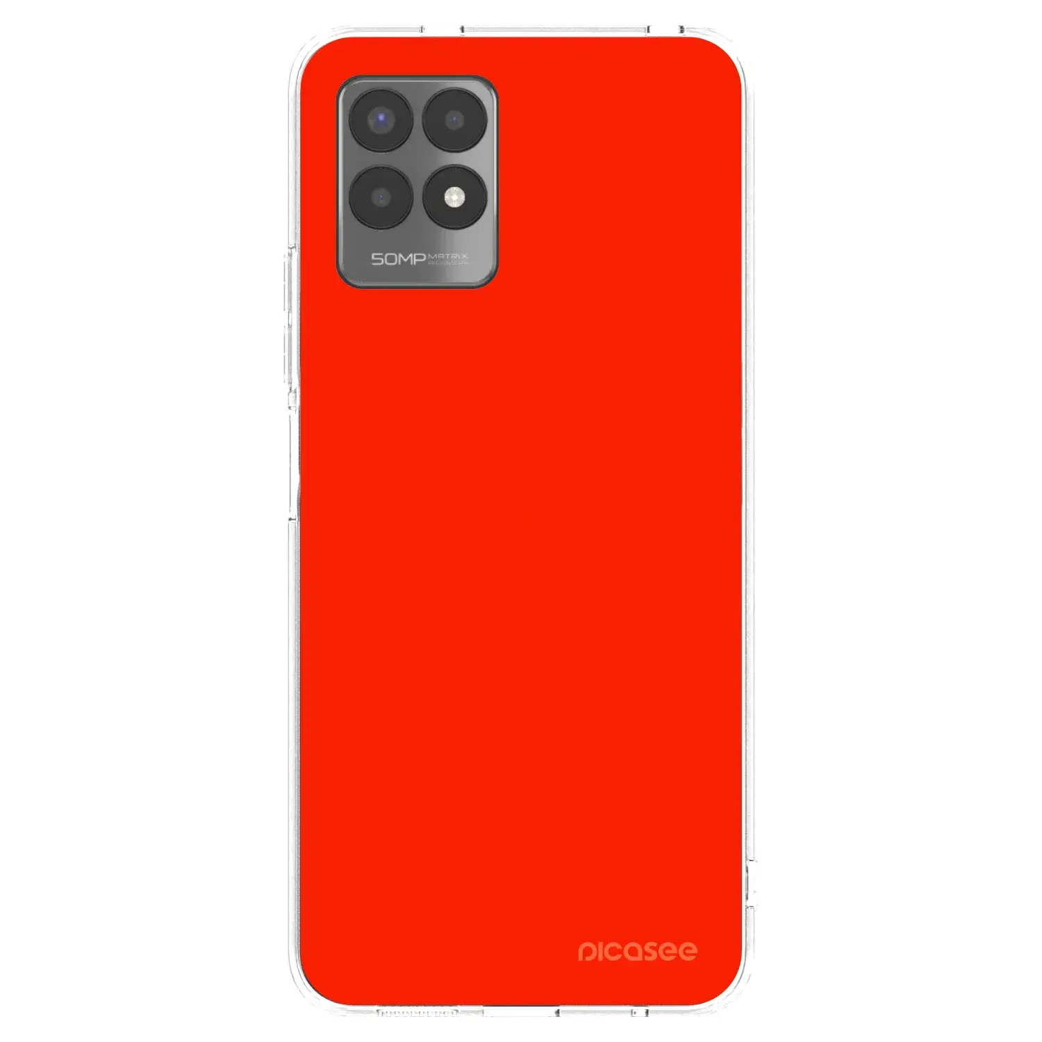 Silikonový průhledný obal pro Realme 8i - Maranello Red