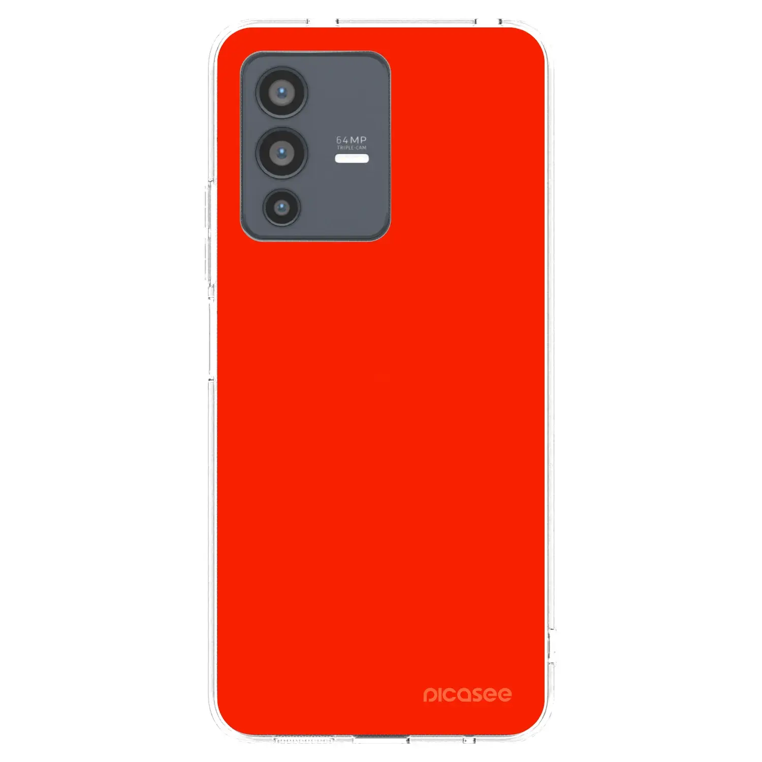 Silikonový průhledný obal pro Vivo V23 5G - Maranello Red