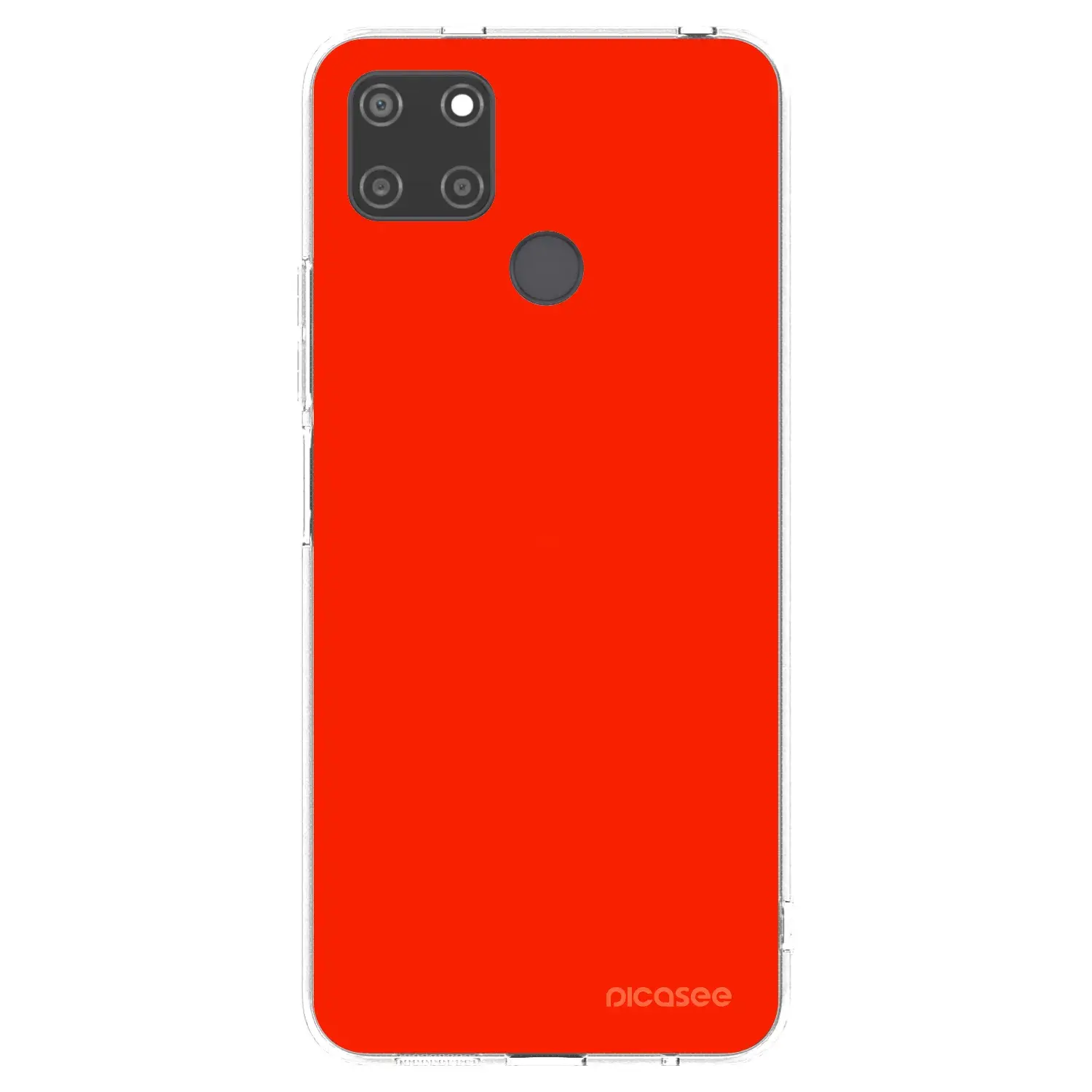 Silikonový průhledný obal pro Realme C21Y - Maranello Red