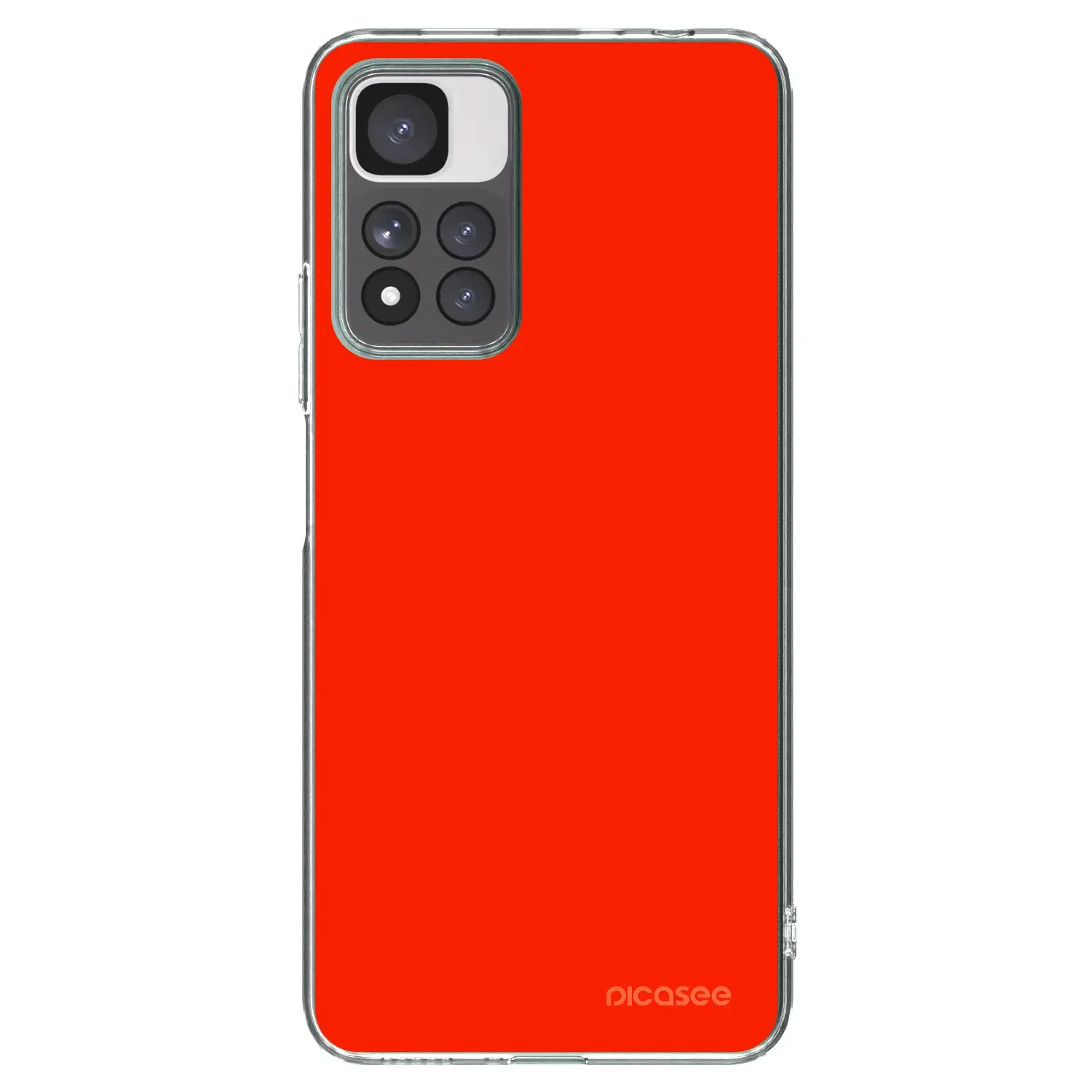 Silikonový průhledný obal pro Xiaomi Redmi Note 11 Pro+ 5G - Maranello Red