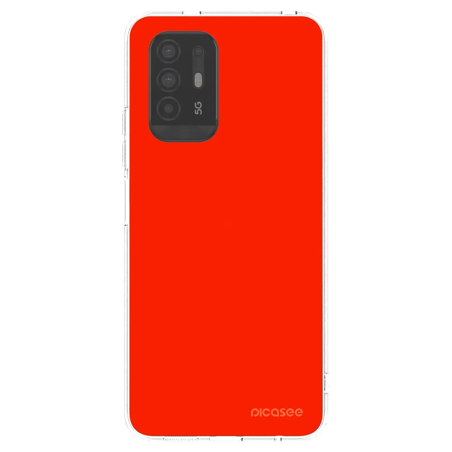Silikonový průhledný obal pro OPPO A94 5G - Maranello Red