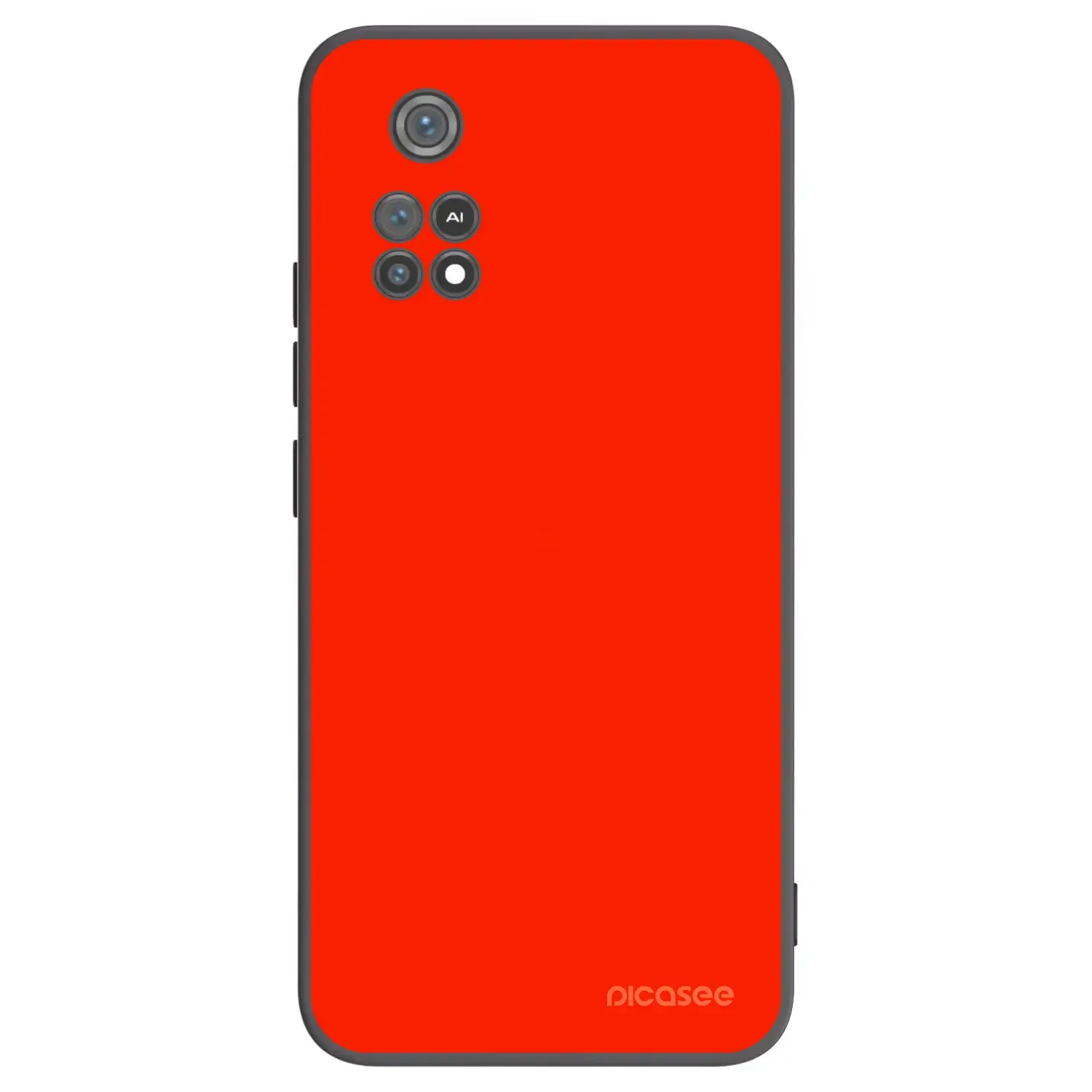 Silikonový černý obal pro Xiaomi Poco M4 Pro - Maranello Red