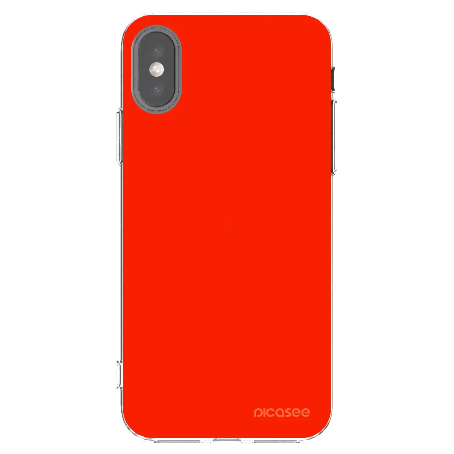 Silikonový průhledný obal pro Apple iPhone X/XS - Maranello Red