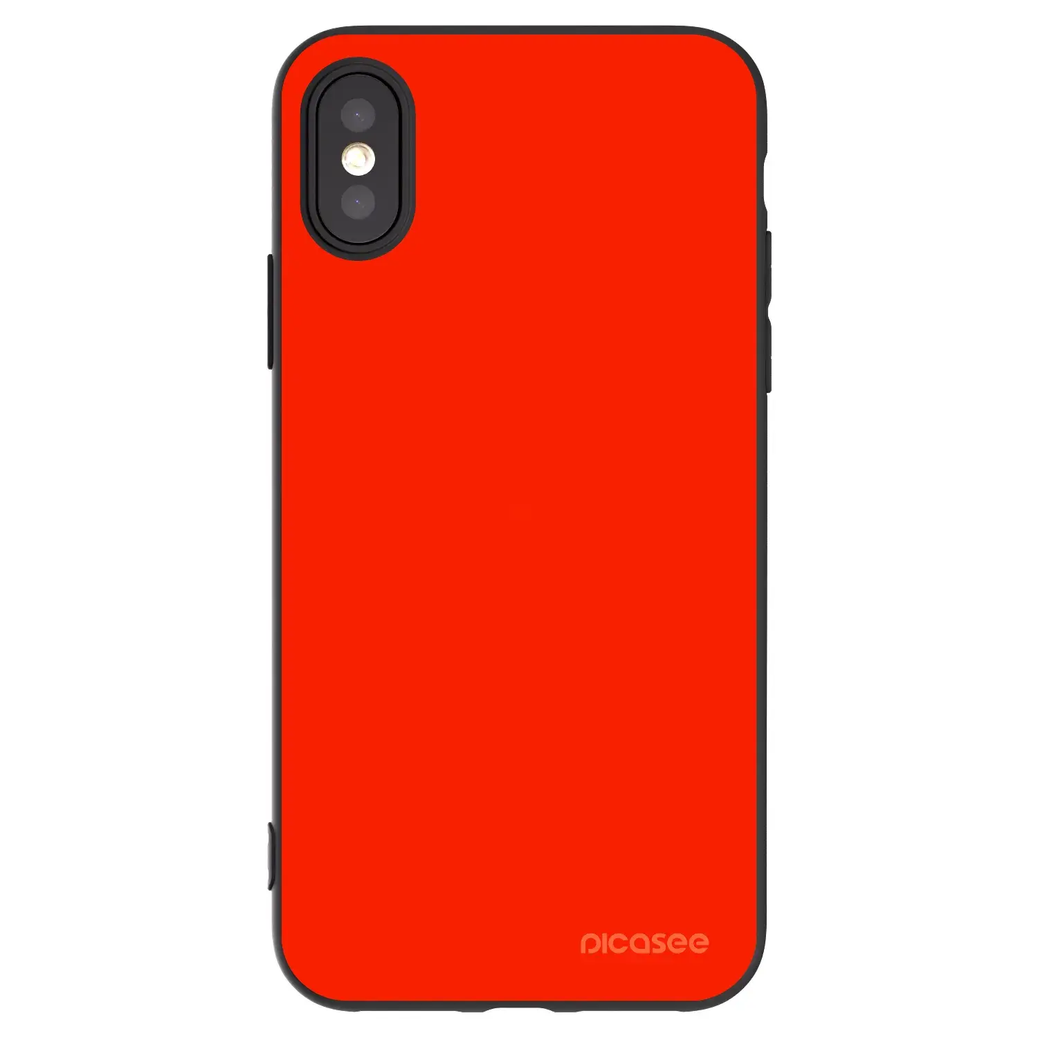 Silikonový černý obal pro Apple iPhone X/XS - Maranello Red