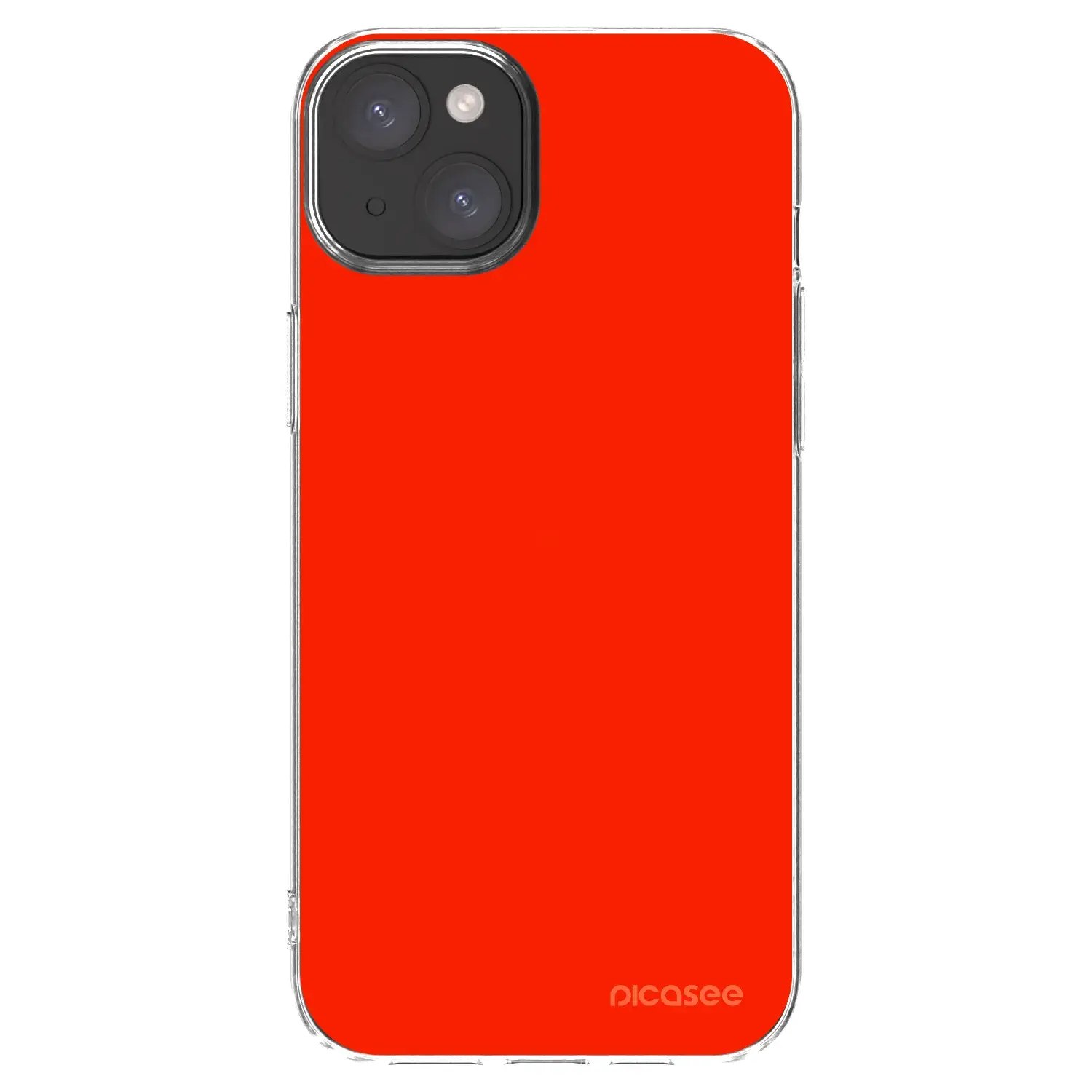 Silikonový průhledný obal pro Apple iPhone 15 Plus - Maranello Red