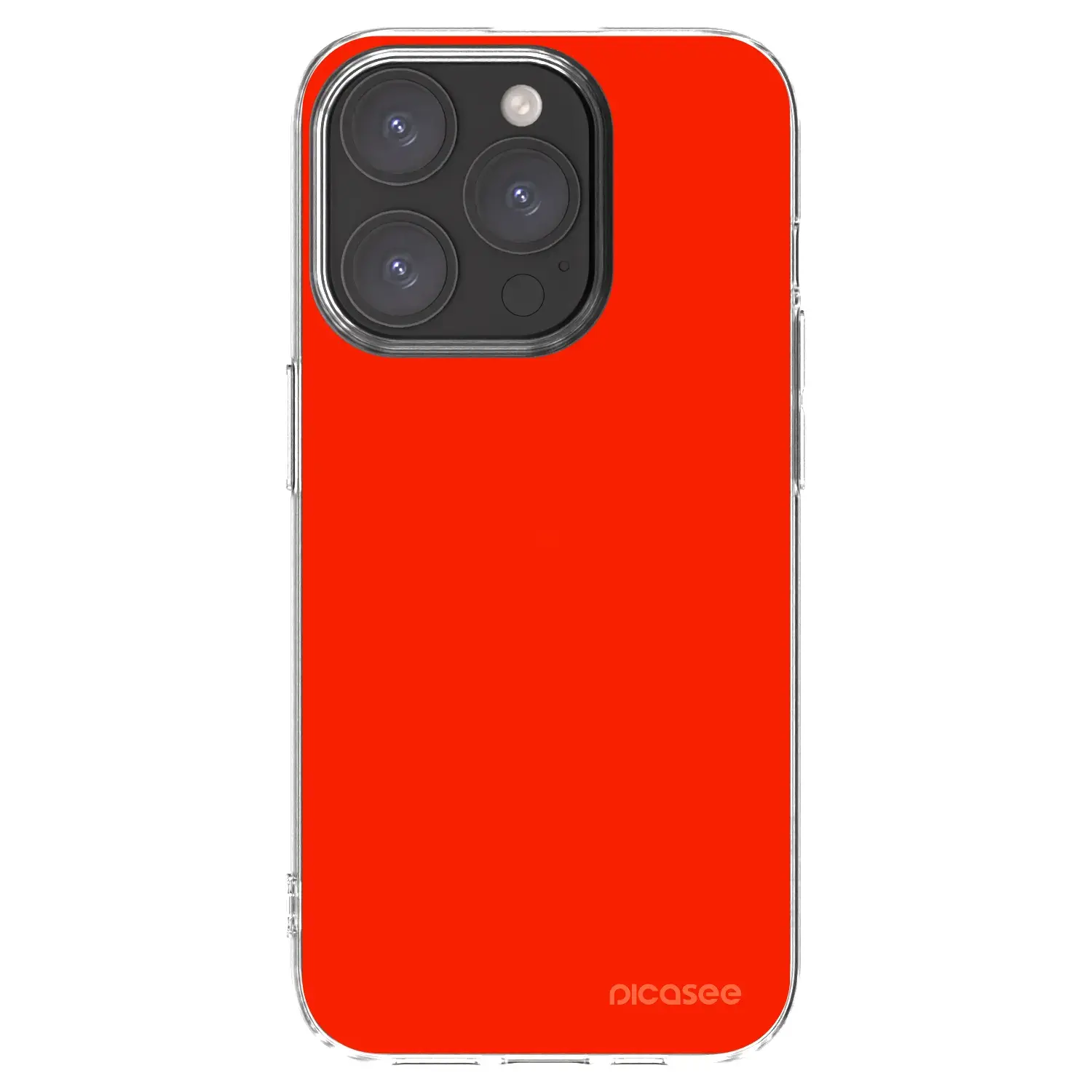 Silikonový průhledný obal pro Apple iPhone 15 Pro - Maranello Red