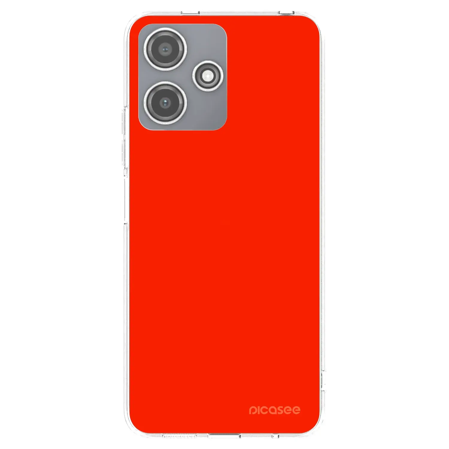 Silikonový průhledný obal pro Xiaomi Redmi 12 5G - Maranello Red