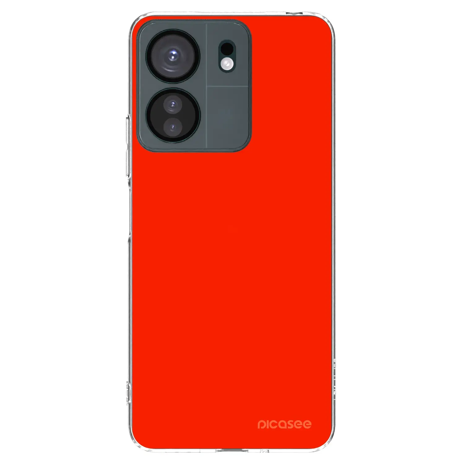 Silikonový průhledný obal pro Xiaomi Redmi 13C 4G - Maranello Red