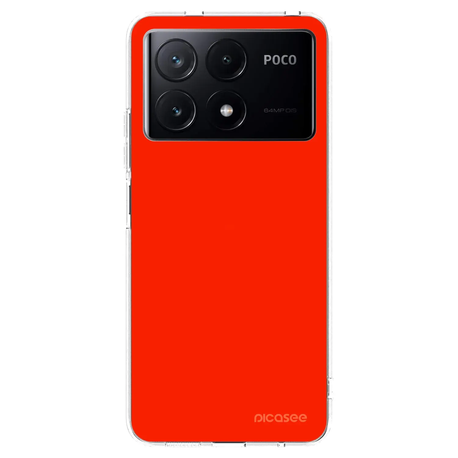 Silikonový průhledný obal pro Xiaomi Poco X6 Pro - Maranello Red