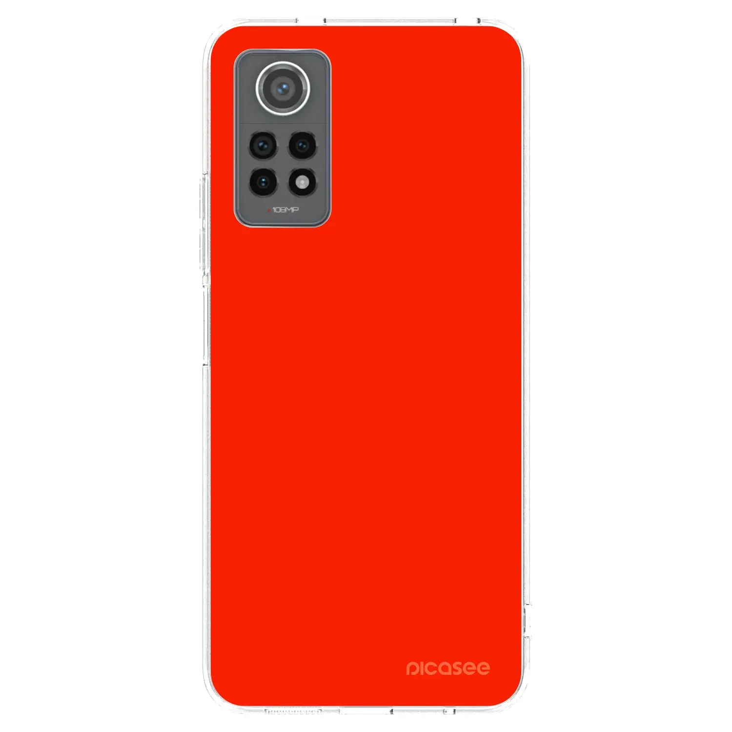Silikonový průhledný obal pro Xiaomi Redmi Note 12 Pro 4G - Maranello Red