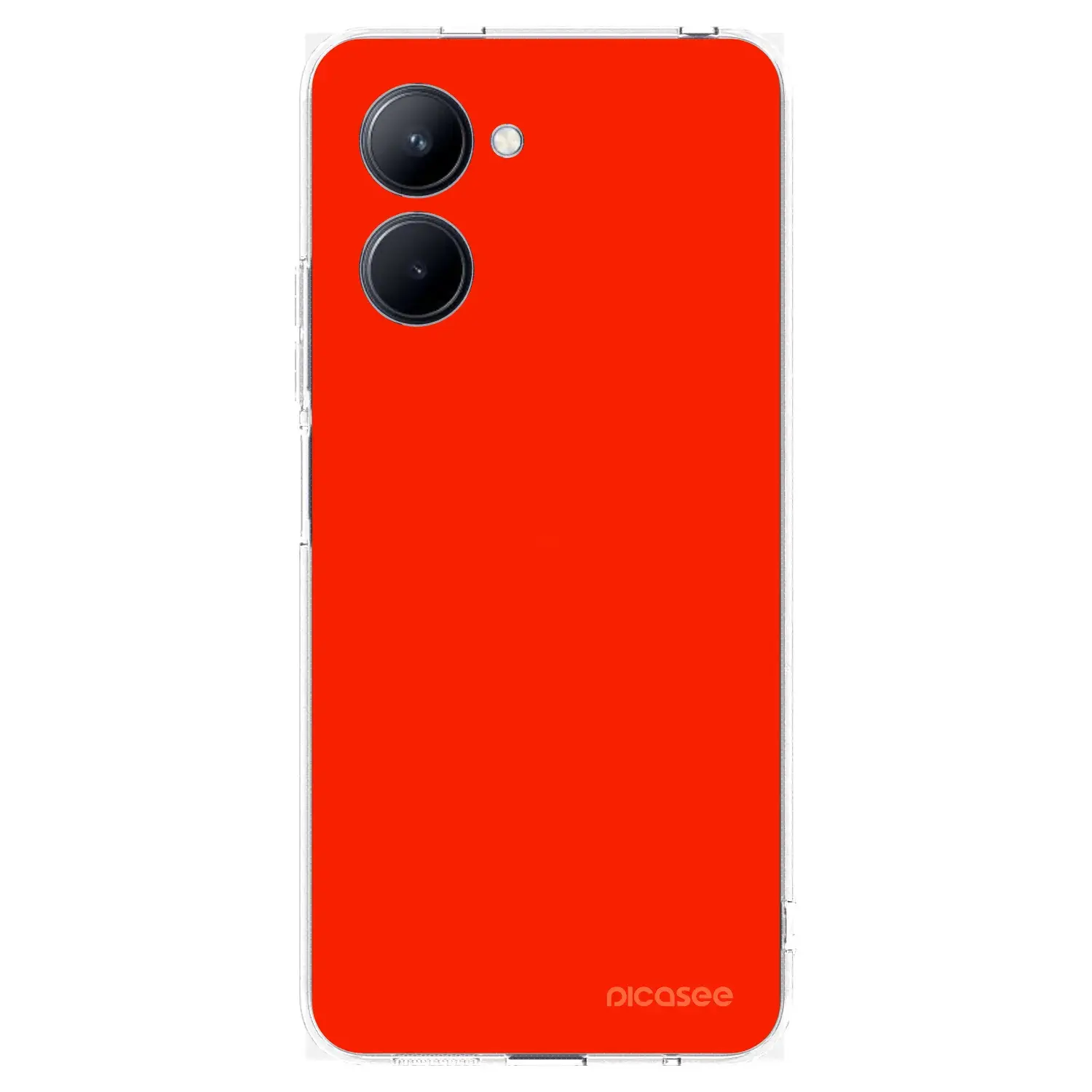 Silikonový průhledný obal pro Realme C33 (2023) - Maranello Red