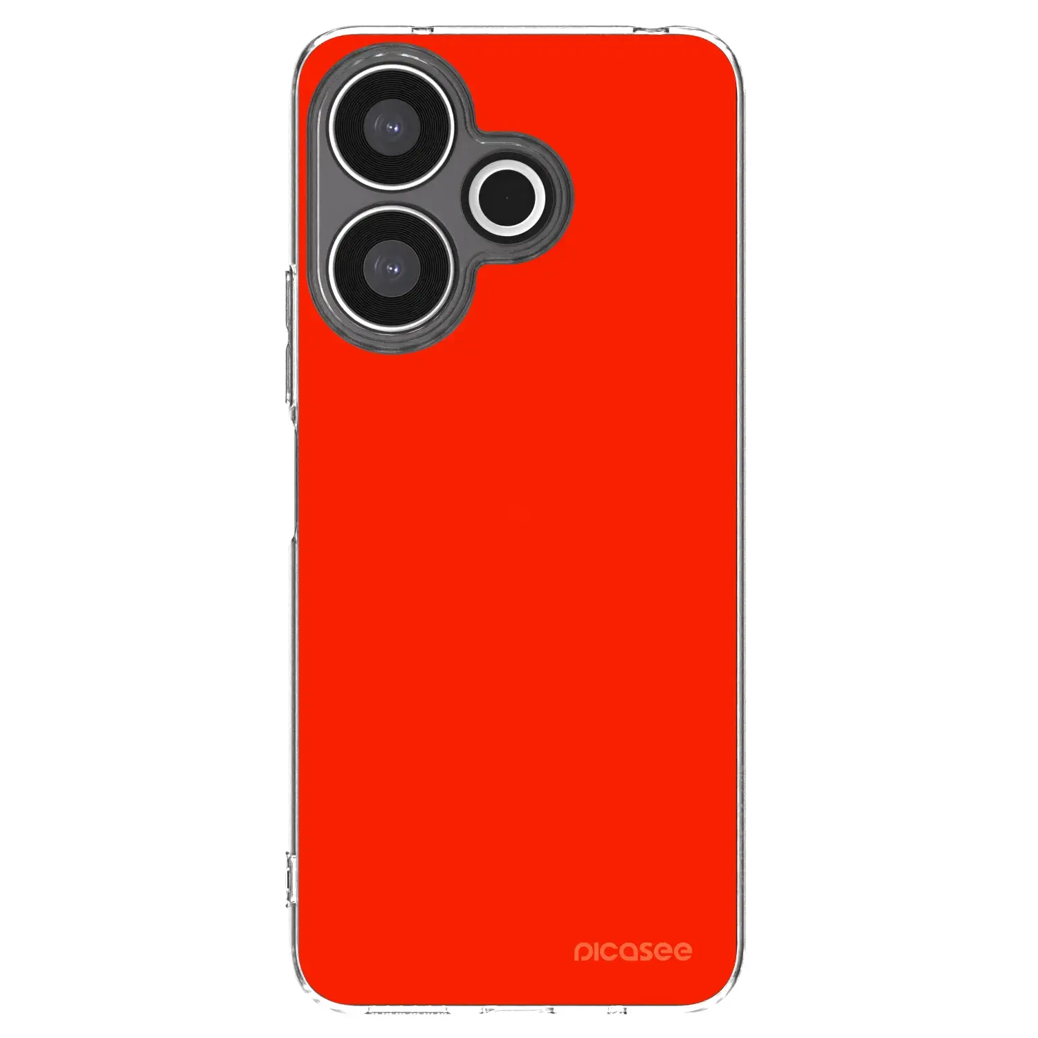 Silikonový průhledný obal pro Xiaomi Redmi 13 4G - Maranello Red