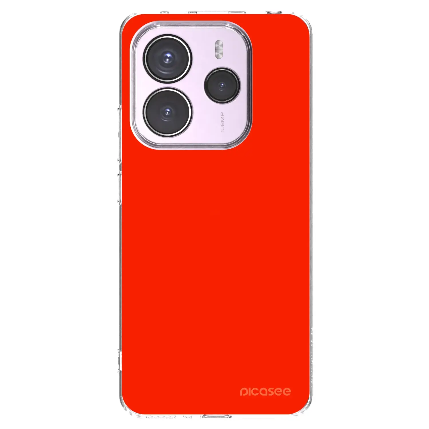 Silikonový průhledný obal pro Xiaomi Redmi Note 14 5G - Maranello Red