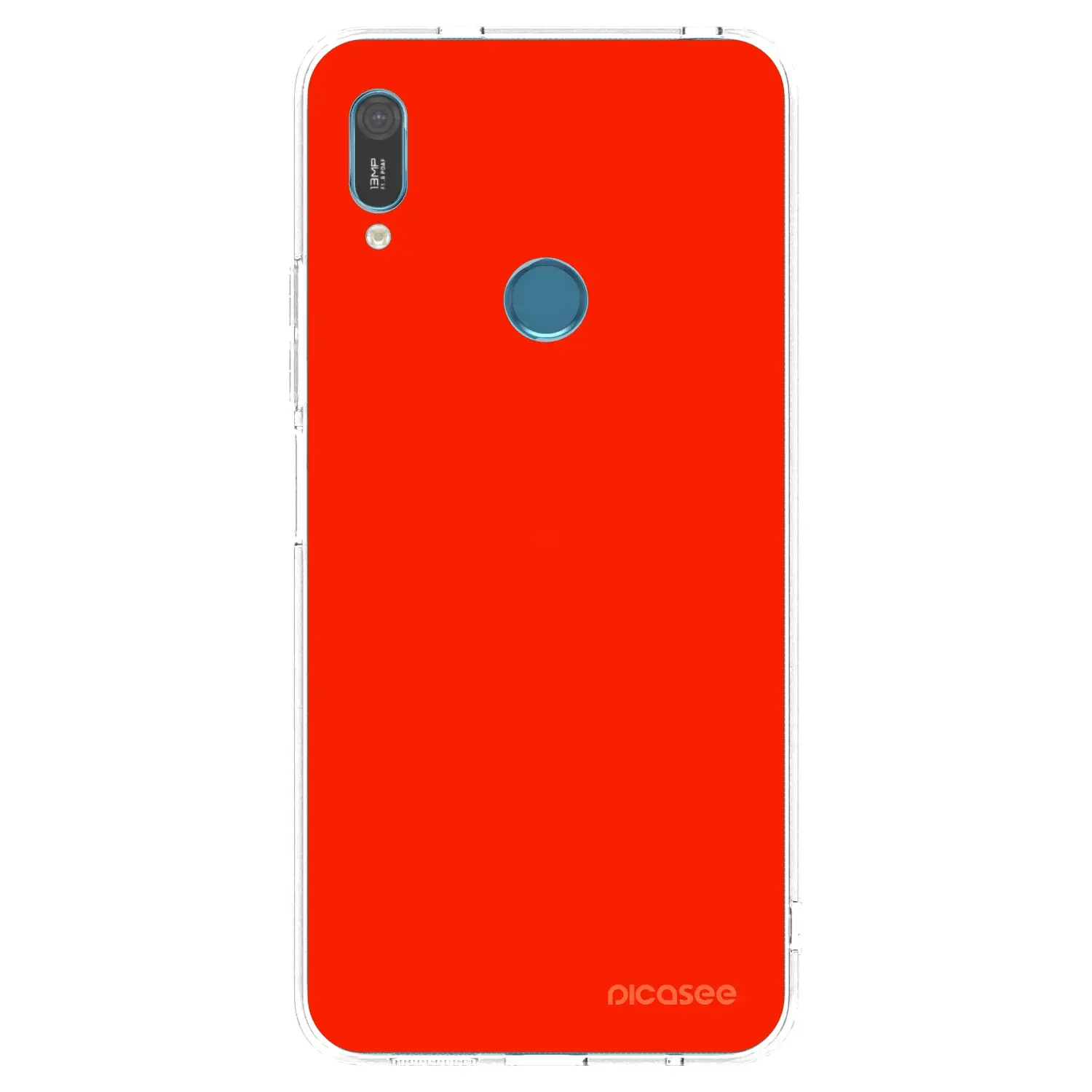 Silikonový průhledný obal pro Huawei Y6 2019 - Maranello Red