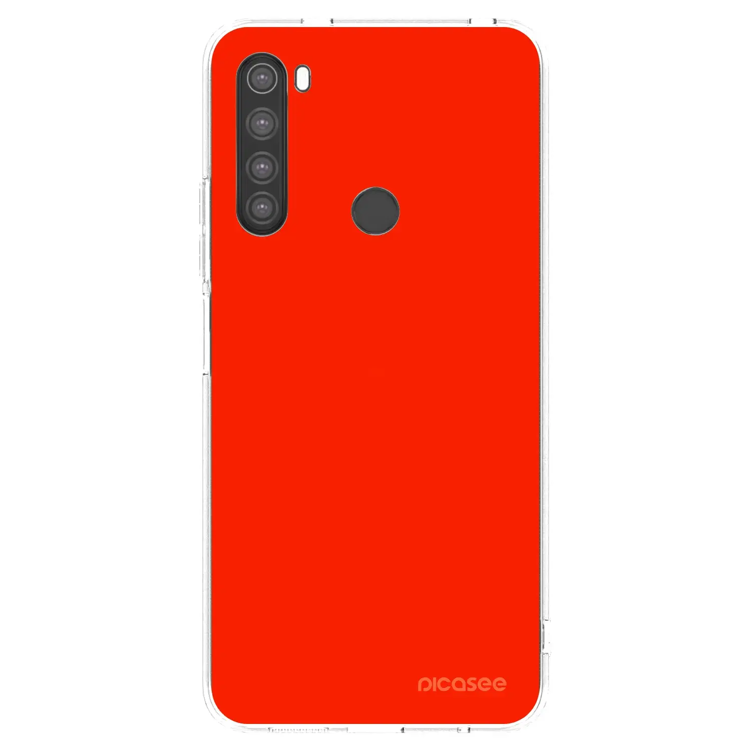 Silikonový průhledný obal pro Xiaomi Redmi Note 8 - Maranello Red